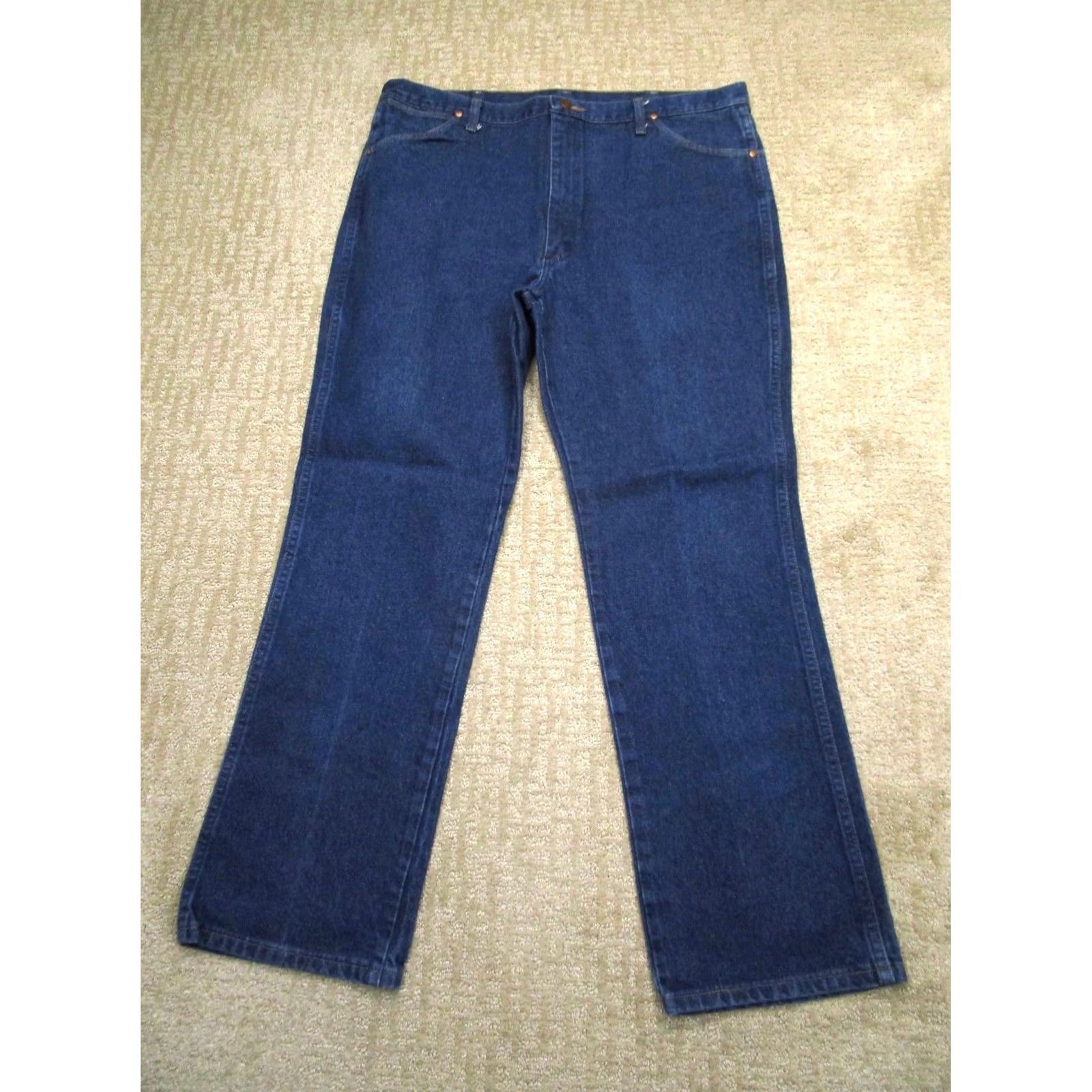 Wrangler Wrangler Jeans Men 42x32 Blue Cowboy Cut Slim Fit Western Pants Dark Wash Rodeo Jeans Mens Slim 936 Cowboy Cut Western Pants Denim Blue Wrangler Size US 42 / EU 58 - 2 Thumbnail