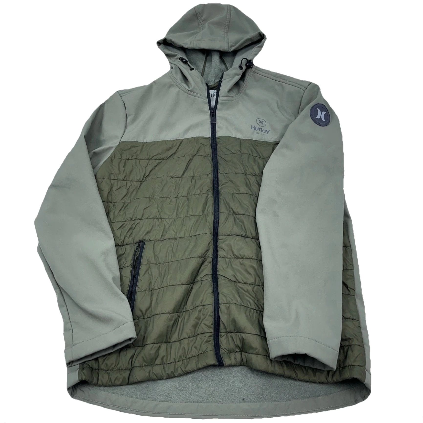 Hurley Hurley Jacket Men L Green Soft Shell Windbreaker Tech Performance Windbreaker Size US L / EU 52-54 / 3 - 2 Thumbnail