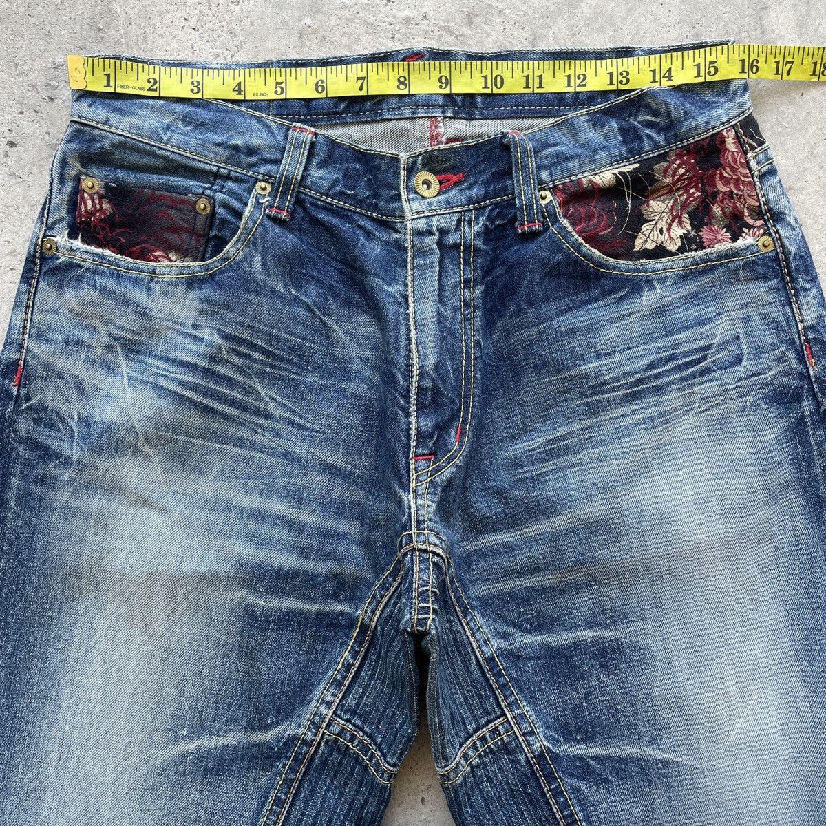 Japanese Brand Vintage Enternal Japan Rare Floral Baggy Jeans Faded Pants Size US 32 / EU 48 - 6 Thumbnail