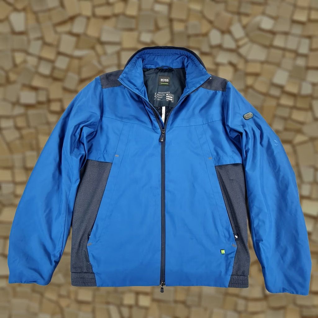 Hugo Boss HUGO BOSS Mens Jacket Blue Small Lightweight Windbreaker Woven Full Zip Jeenz Size US S / EU 44-46 / 1 - 1 Thumbnail