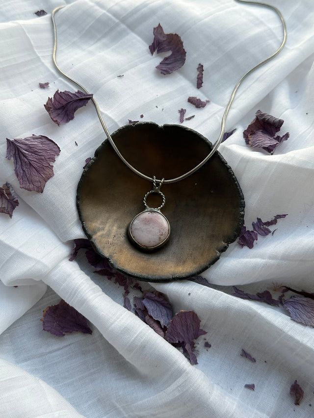 Other "She Sleeps in Rosewater" - Mangano Calcite Pendant Size ONE SIZE - 2 Thumbnail