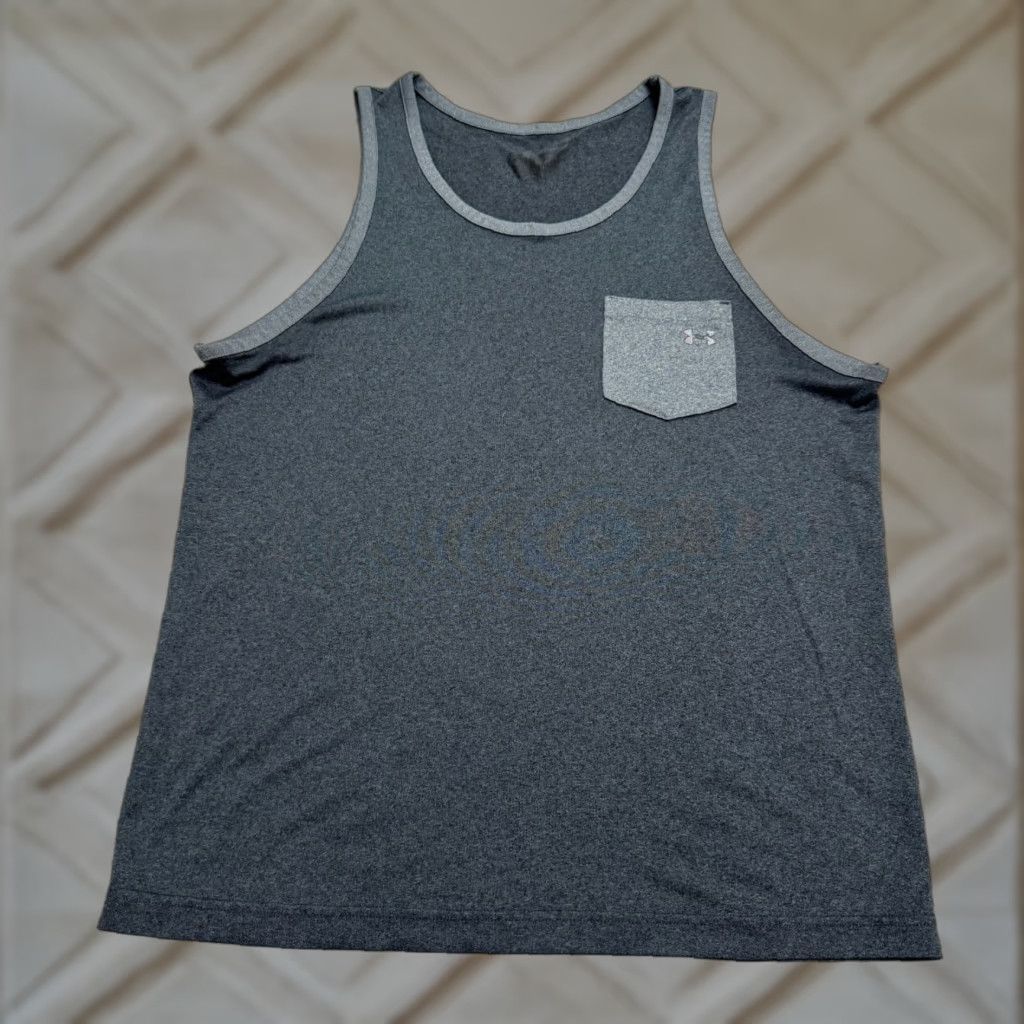 Under Armour Under Armour Tank Top Mens L Blue Athletic Gym Training Shirt Sleeveless Strappy Lightweight Breathable Size US L / EU 52-54 / 3 - 1 Thumbnail