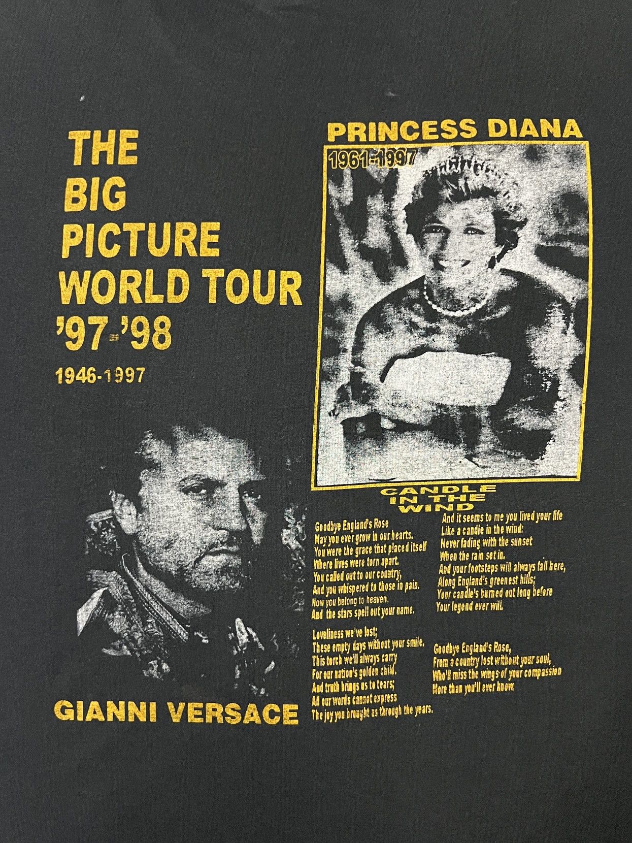 Band Tees Vintage 1998 Elton John The Big Picture Tour Shirt - XL Size US XL / EU 56 / 4 - 6 Thumbnail