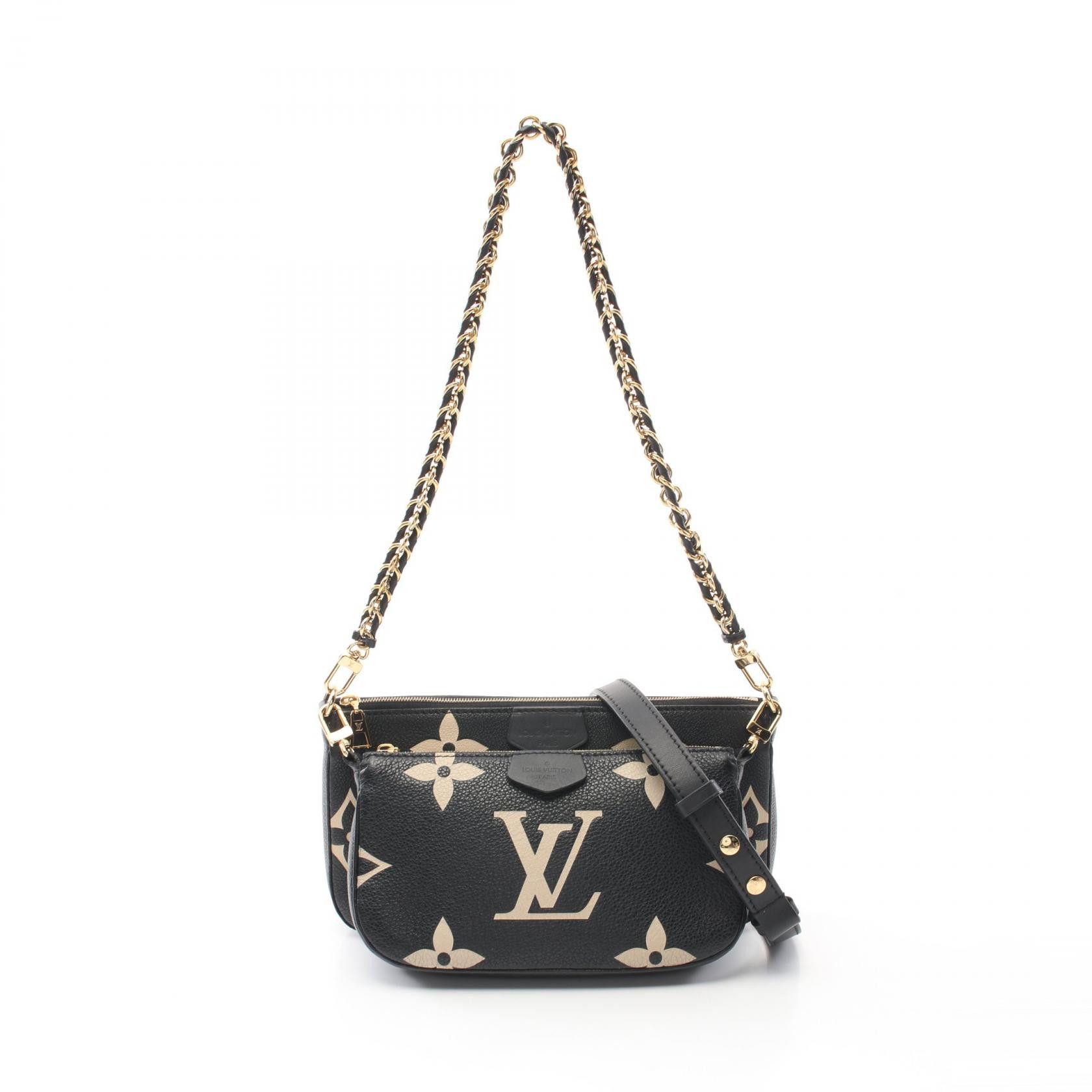 Louis Vuitton Louis Vuitton Multi Pochette Accessoires Monogram Empreinte 2Way Shoulder Bag Leather Shoulder Bag M45777 in Black, Women's