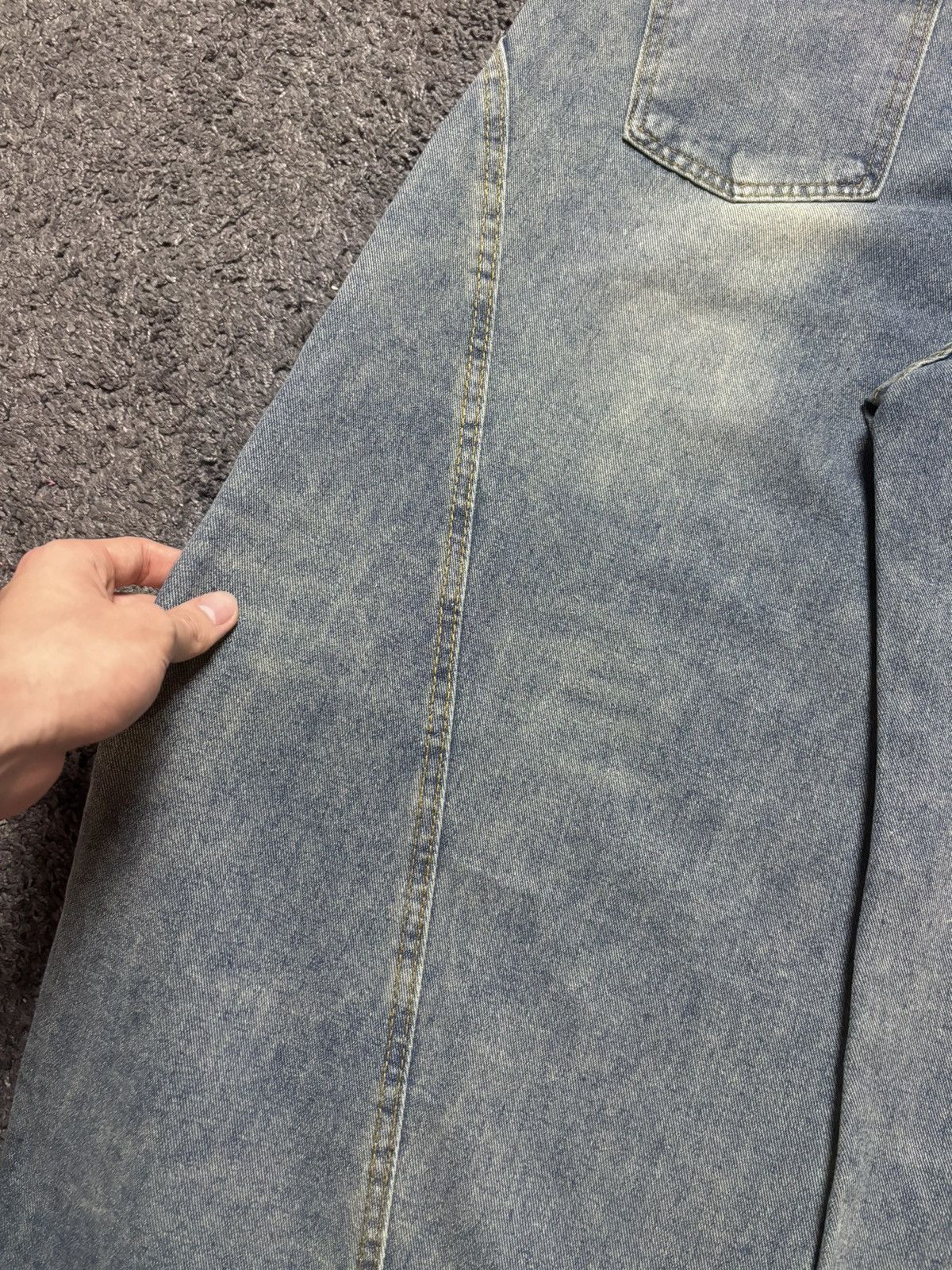 Jean Vintage wide leg rare parachute balloon baggy blue jeans Size US 34 / EU 50 - 17 Thumbnail