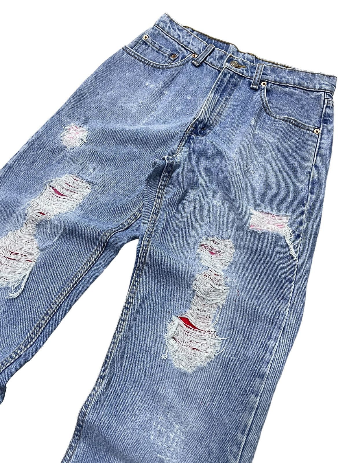 Hysteric Glamour × Levi's × Vintage Vintage Levis 550 Loose Fit Distressed Frayed Jeans Size US 29 - 8 Thumbnail