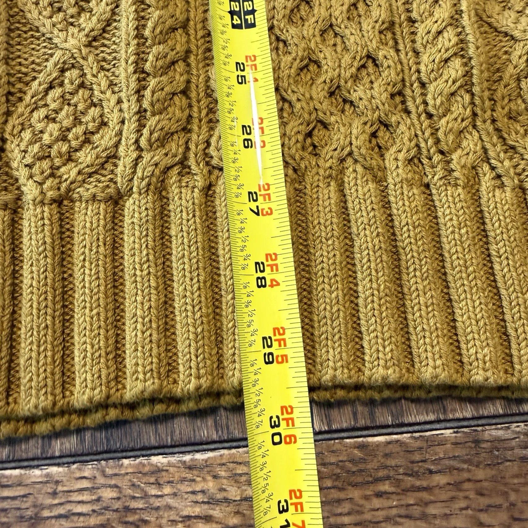 Vintage LL Bean Signature Cotton Fisherman Sweater XL Tall Brassy Olive New Men Size US XL / EU 56 / 4 - 7 Thumbnail