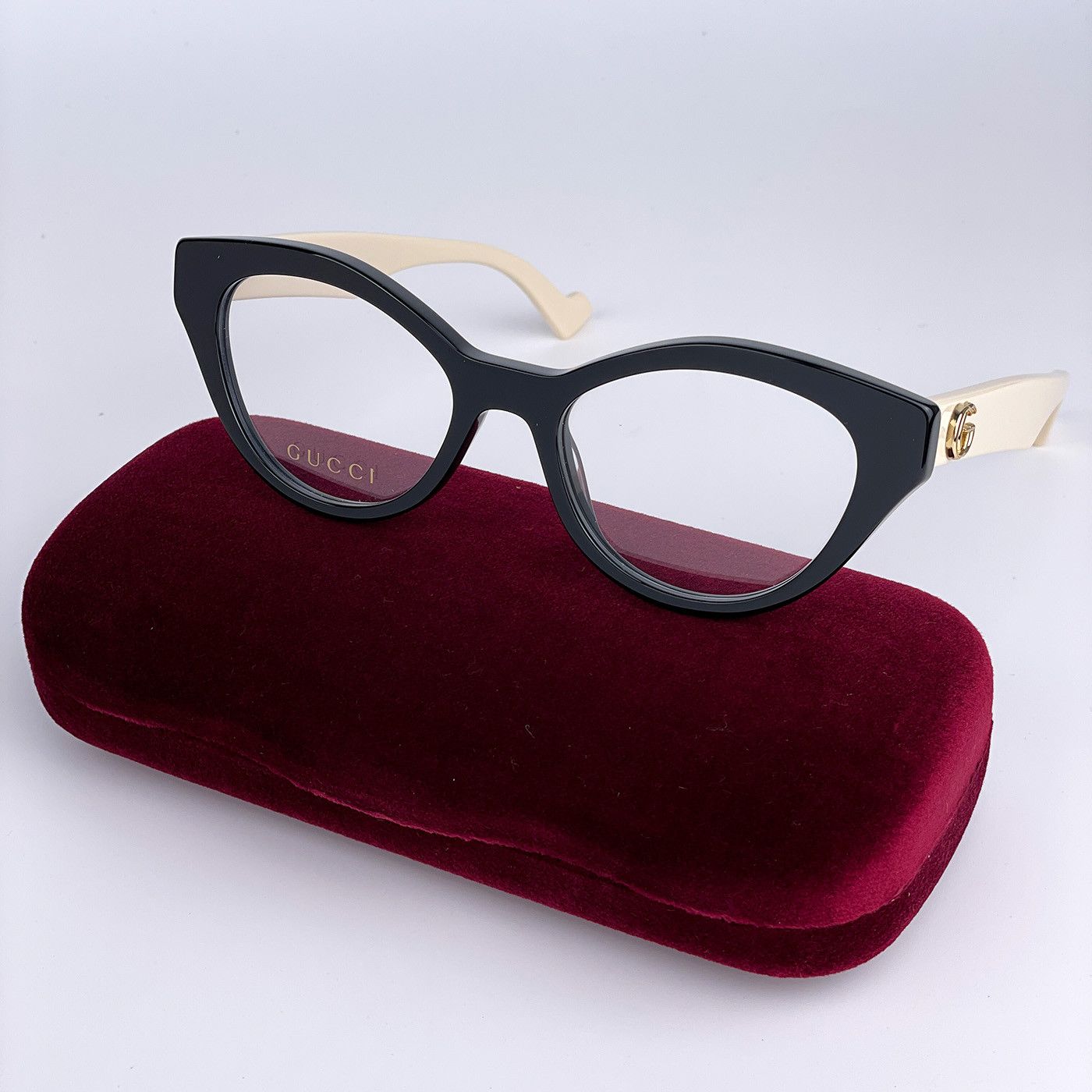 Gucci NEW Gucci GG0959O 002 Temples Cat Eye Women Eyeglasses Size ONE SIZE - 1 Thumbnail
