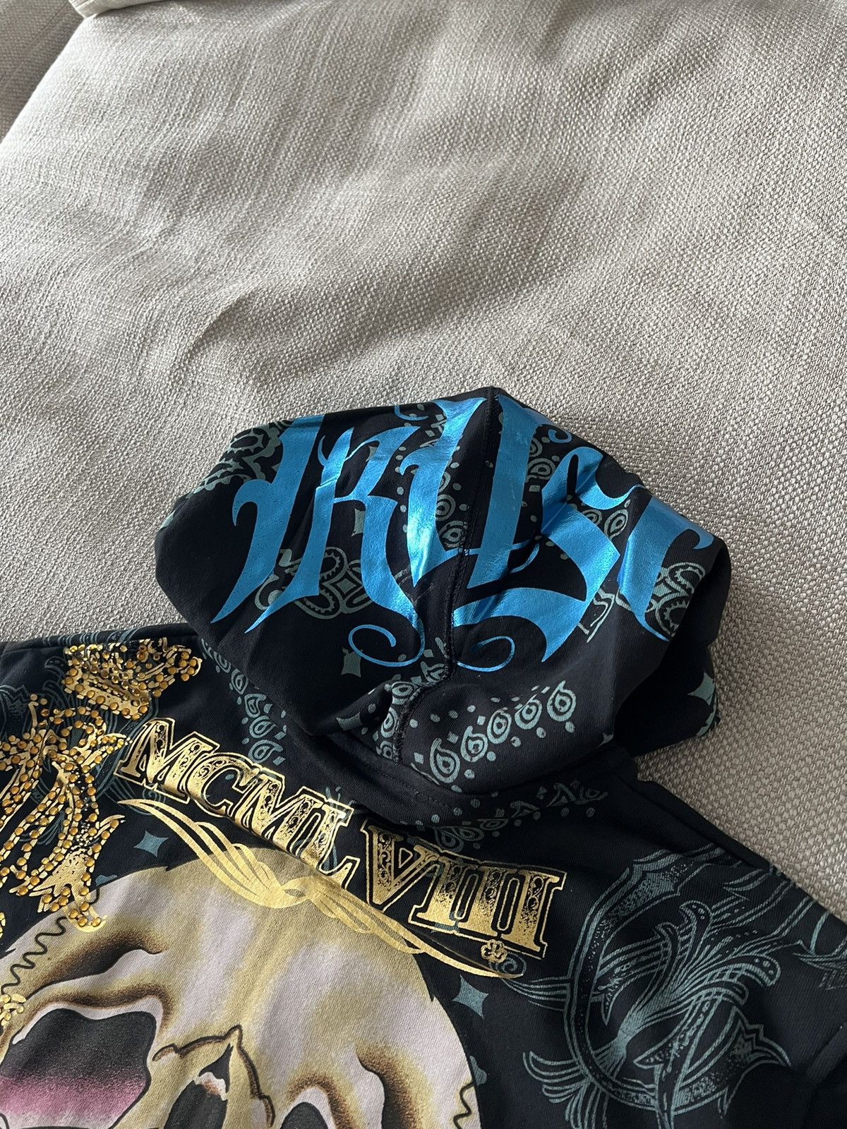 Christian Audigier × Ed Hardy × Vintage Vintage Deadstock 💥 Reversable Christian Audigier Y2K RARE Size US L / EU 52-54 / 3 - 22 Thumbnail