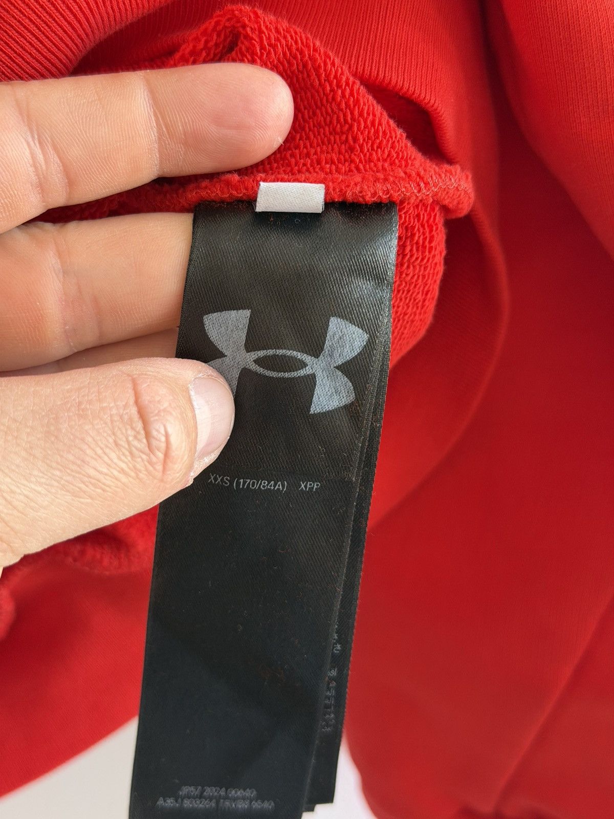 Balenciaga × Under Armour *RARE* BALENCIAGA DEMNA UNDER ARMOUR REGULAR FIT HOODIE RED Size US XXS / EU 40 - 13 Thumbnail