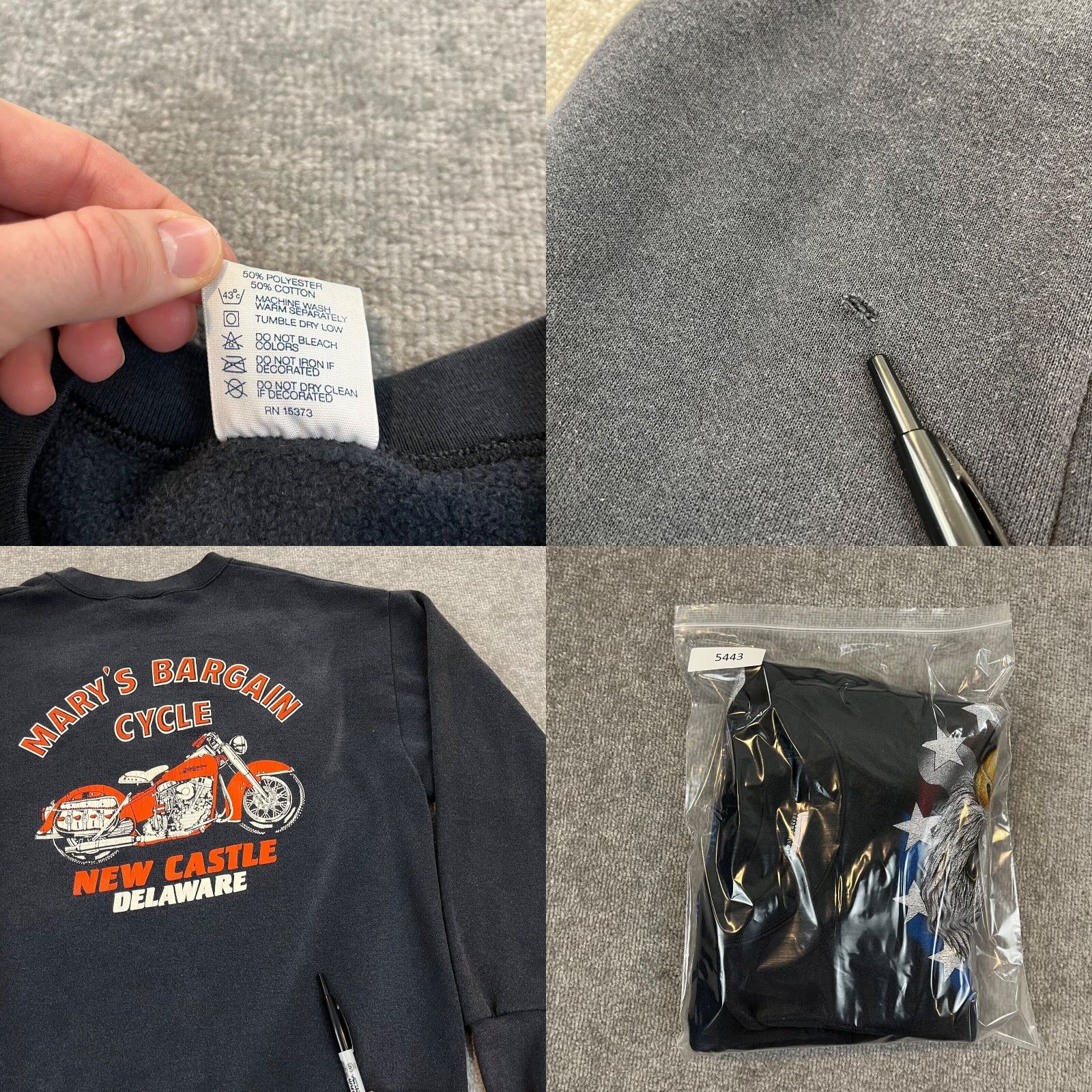 Delta VTG HARLEY DAVIDSON Sweatshirt Men XL Motorcycle Eagle Steel Born Free Biker 90s Size US XL / EU 56 / 4 - 8 Thumbnail