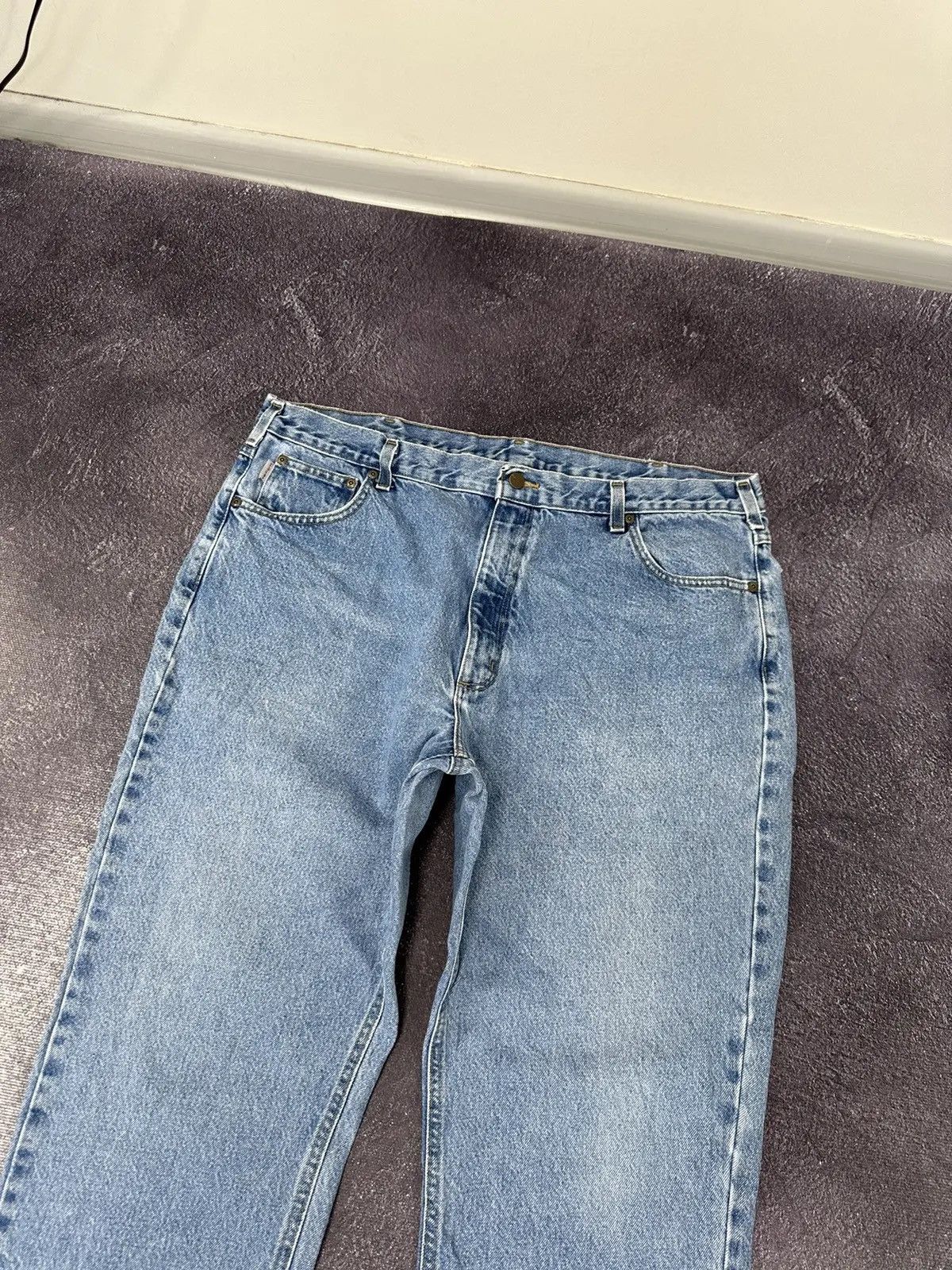 Carhartt × Vintage Vintage Carhartt Traditional Fit Light Blue USA Denim Jeans Size US 42 / EU 58 - 9 Thumbnail