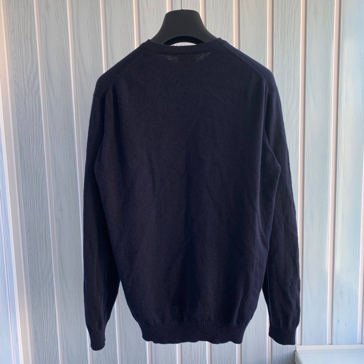 Lacoste Vintage Lacoste Men Navy Wool Knit Classic Sweater Size US M / EU 48-50 / 2 - 6 Thumbnail