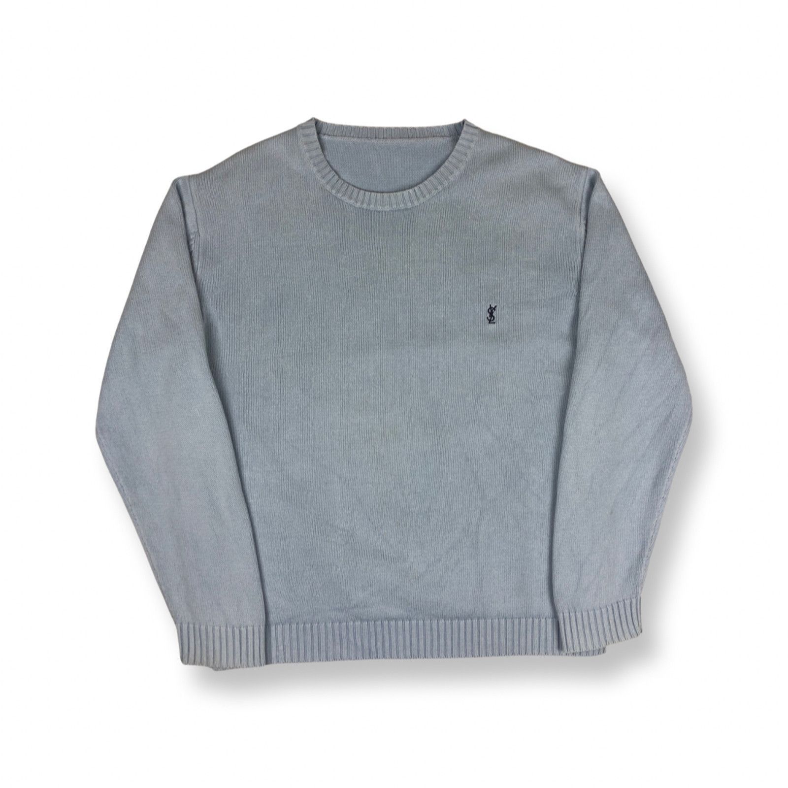 Yves Saint Laurent YSL Sweater Logo Blue Size US L / EU 52-54 / 3 - 7 Thumbnail