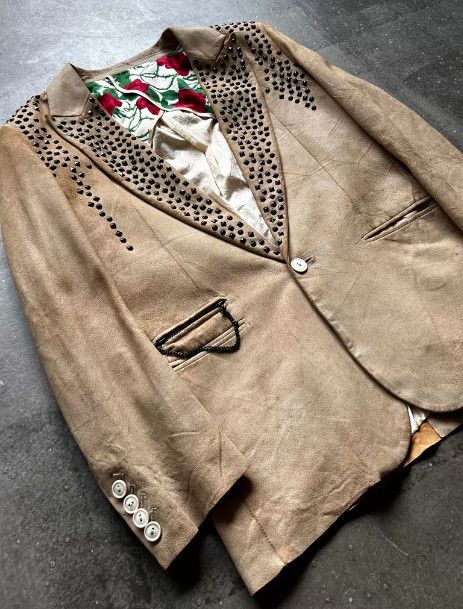 Number (N)ine Number (N)ine 2006SS Runway Studded Lambskin Leather Jacket Size US L / EU 52-54 / 3 - 4 Thumbnail