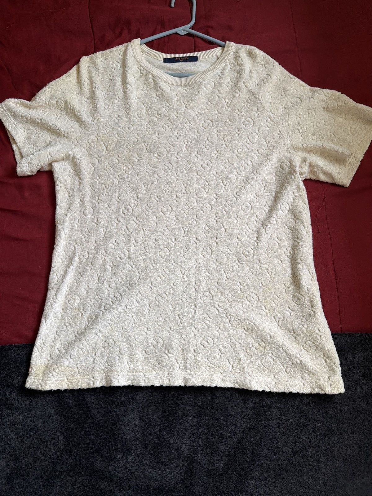 Louis Vuitton Louis Vuitton Monogram Towelling Terry Cloth T-Shirt Cream Size US L / EU 52-54 / 3 - 1 Thumbnail