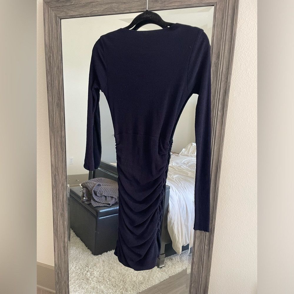 Maje Maje navy blue ganela wool blend dress style: H14Ganela Size XS / US 0-2 / IT 36-38 - 5 Thumbnail