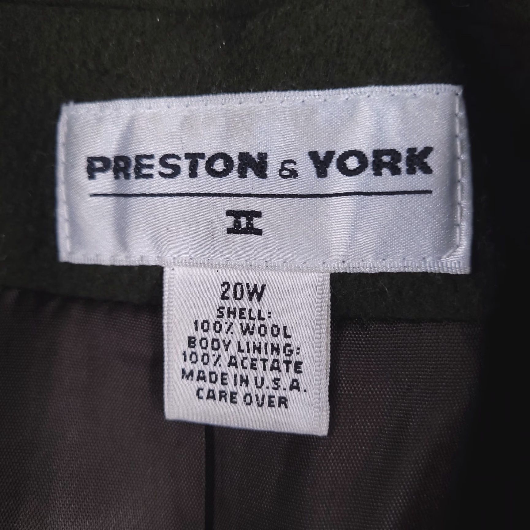 Preston & York Preston York Coat Womens 20W Dark Olive Green Wool Long Trench Overcoat Size 3XL / US 20-22 - 4 Thumbnail
