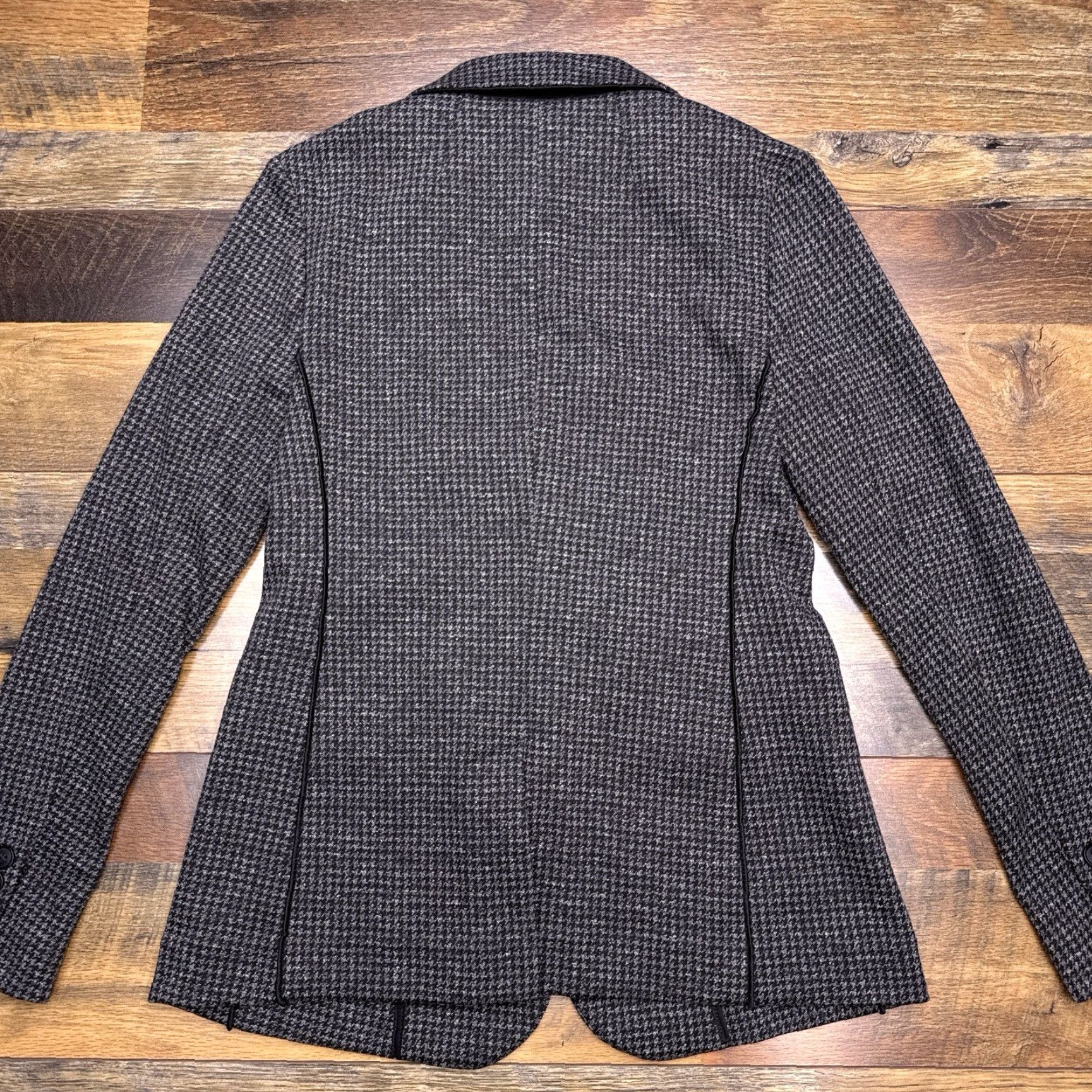 Banana Republic Banana Republic Two Button Blazer Womens 2 Petite Black Houndstooth Size XS / US 0-2 / IT 36-38 - 2 Thumbnail