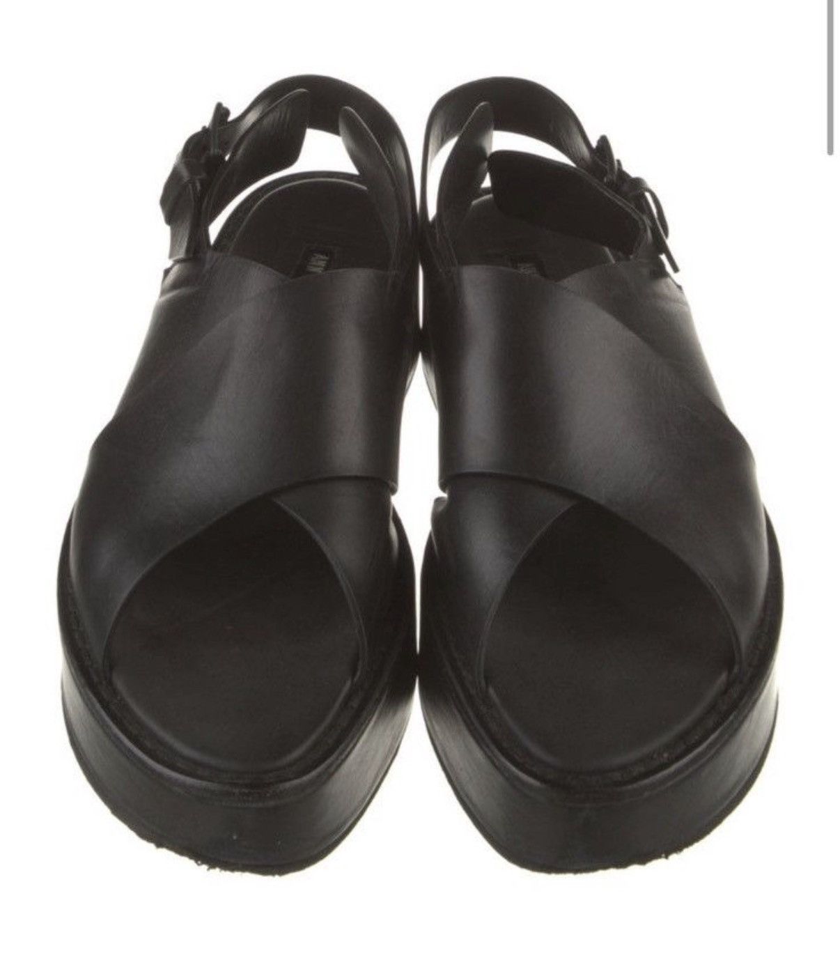 Ann Demeulemeester Ann Demeulemeester Leather Slingback Sandals Size US 9 / IT 39 - 3 Thumbnail