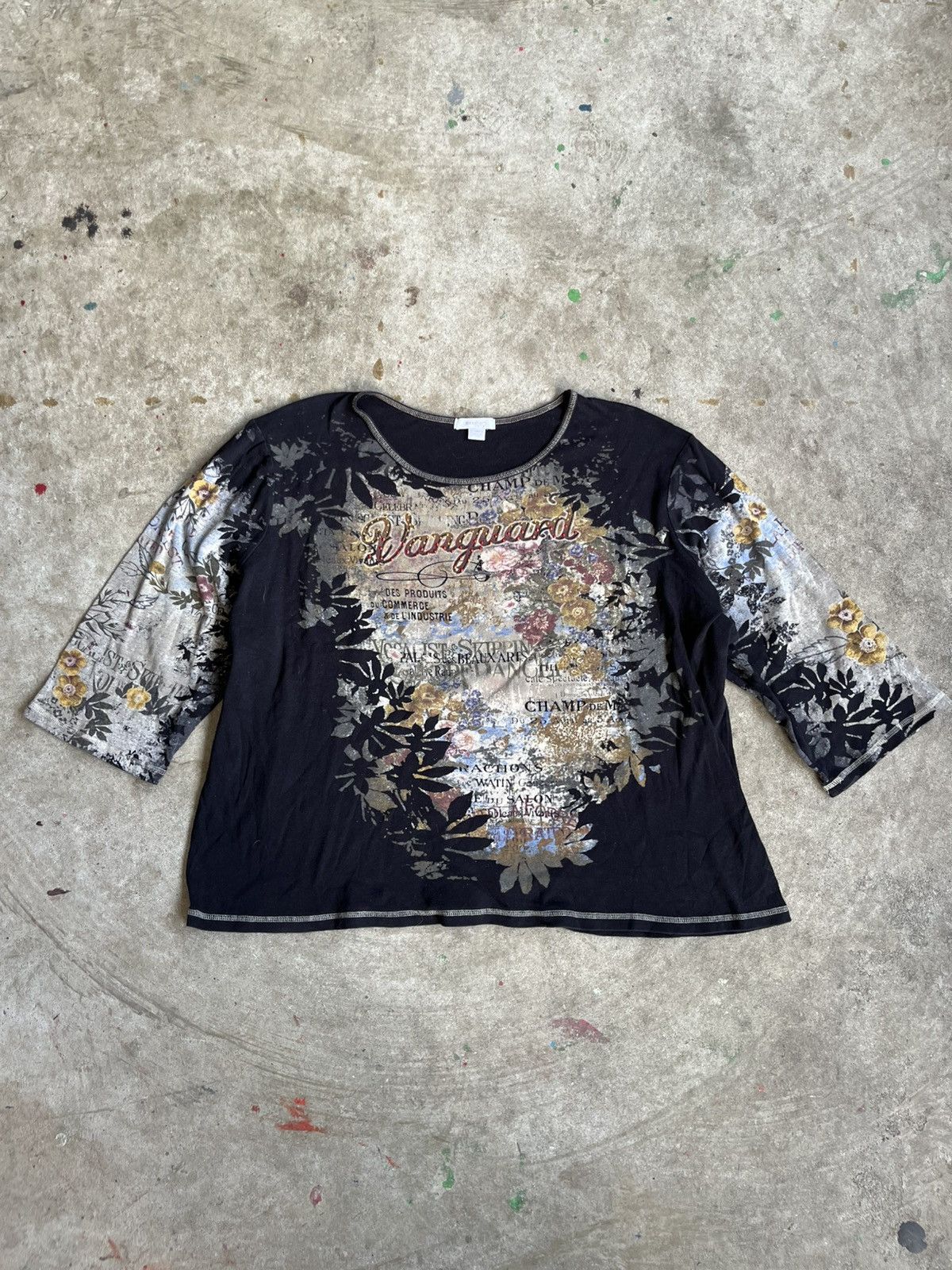 Other Oversized Boxy Y2K Floral Vanguard Tee Size 3XL / US 20-22 - 1 Thumbnail
