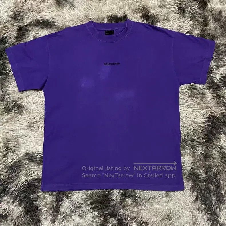 Balenciaga Balenciaga Letter Embroidered Logo Short Sleeve Size US XL / EU 56 / 4 - 2 Thumbnail