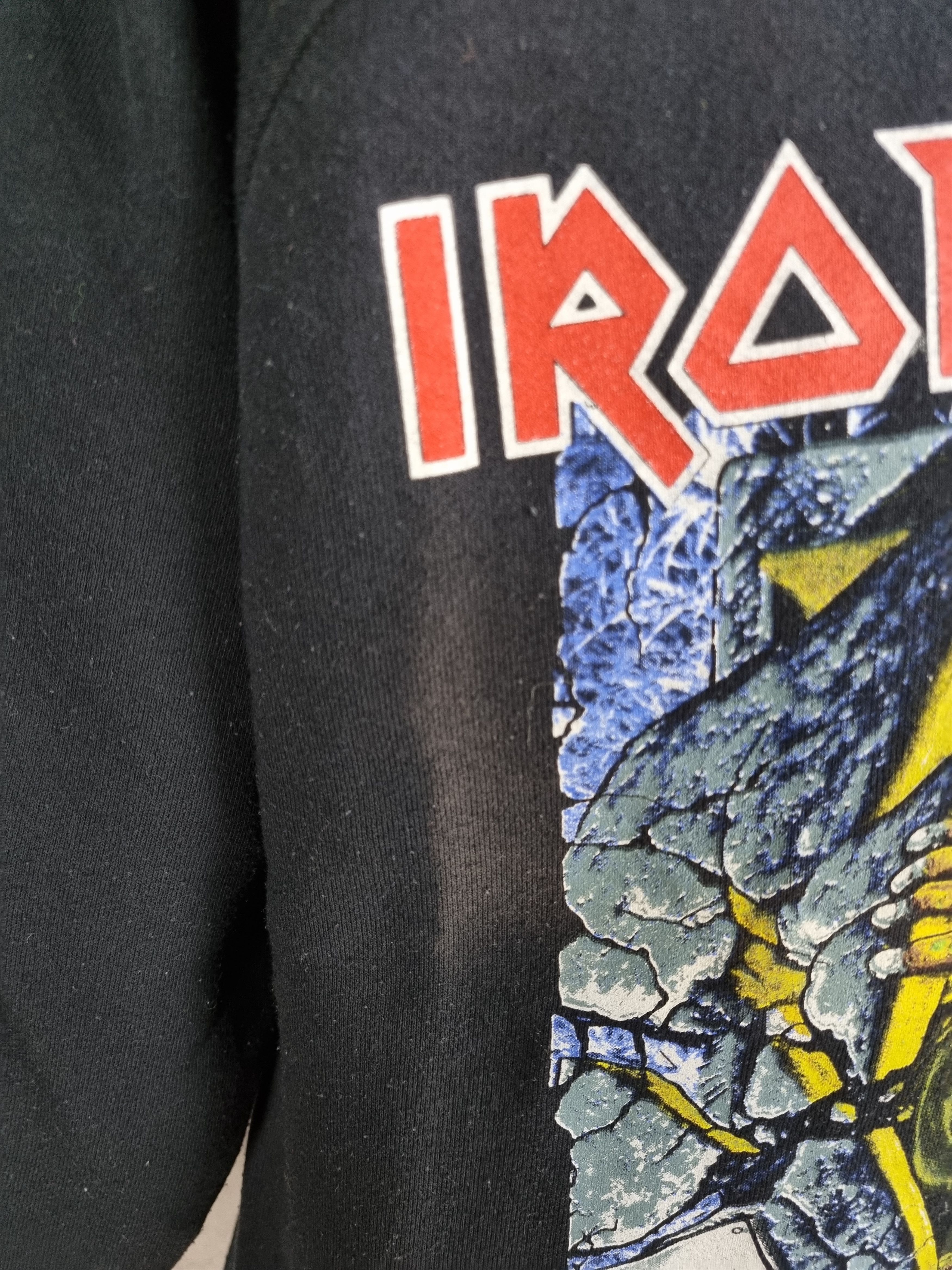Iron Maiden × Vintage 90s Iron Maiden Big Print Vintage Hoodie Size US XL / EU 56 / 4 - 14 Thumbnail