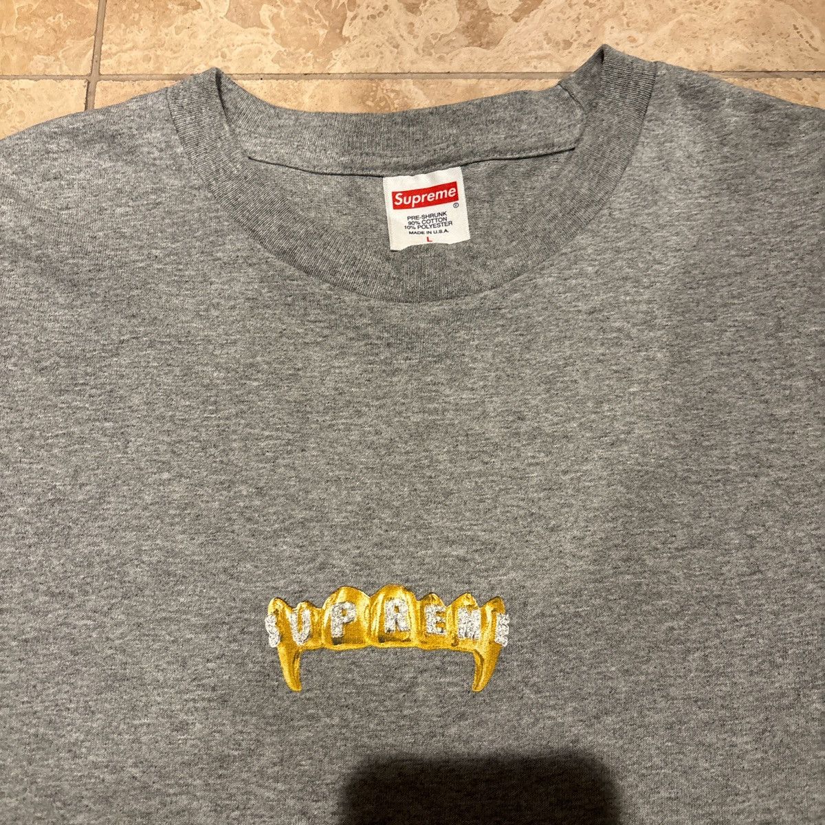 Supreme Supreme Ss19 Gold grill t-shirt Size US L / EU 52-54 / 3 - 1 Thumbnail