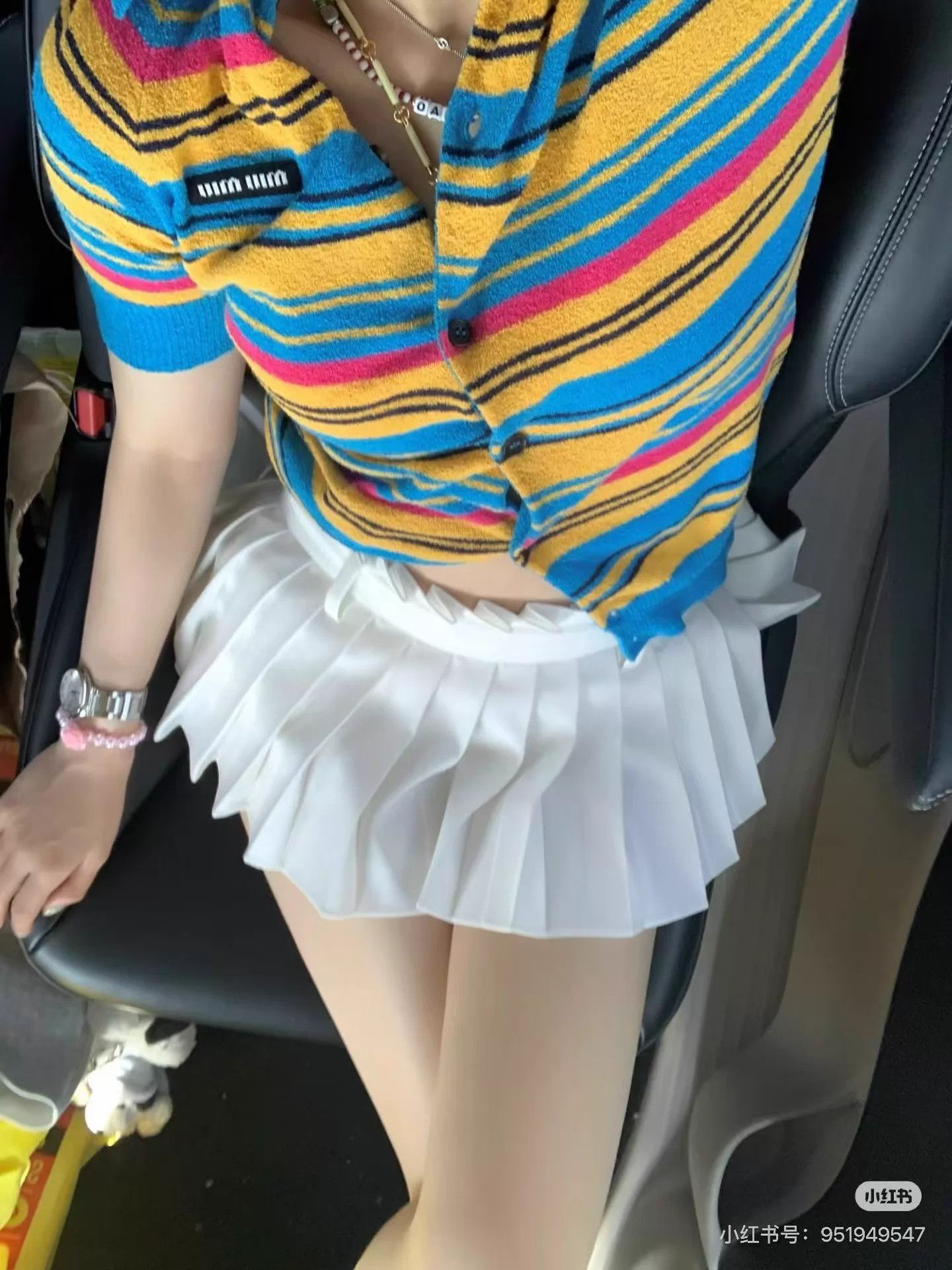 Miu Miu Miu Miu 24 Terry Cloth Color Stripe Knit Short Sleeve 38 Size XS / US 0-2 / IT 36-38 - 5 Thumbnail