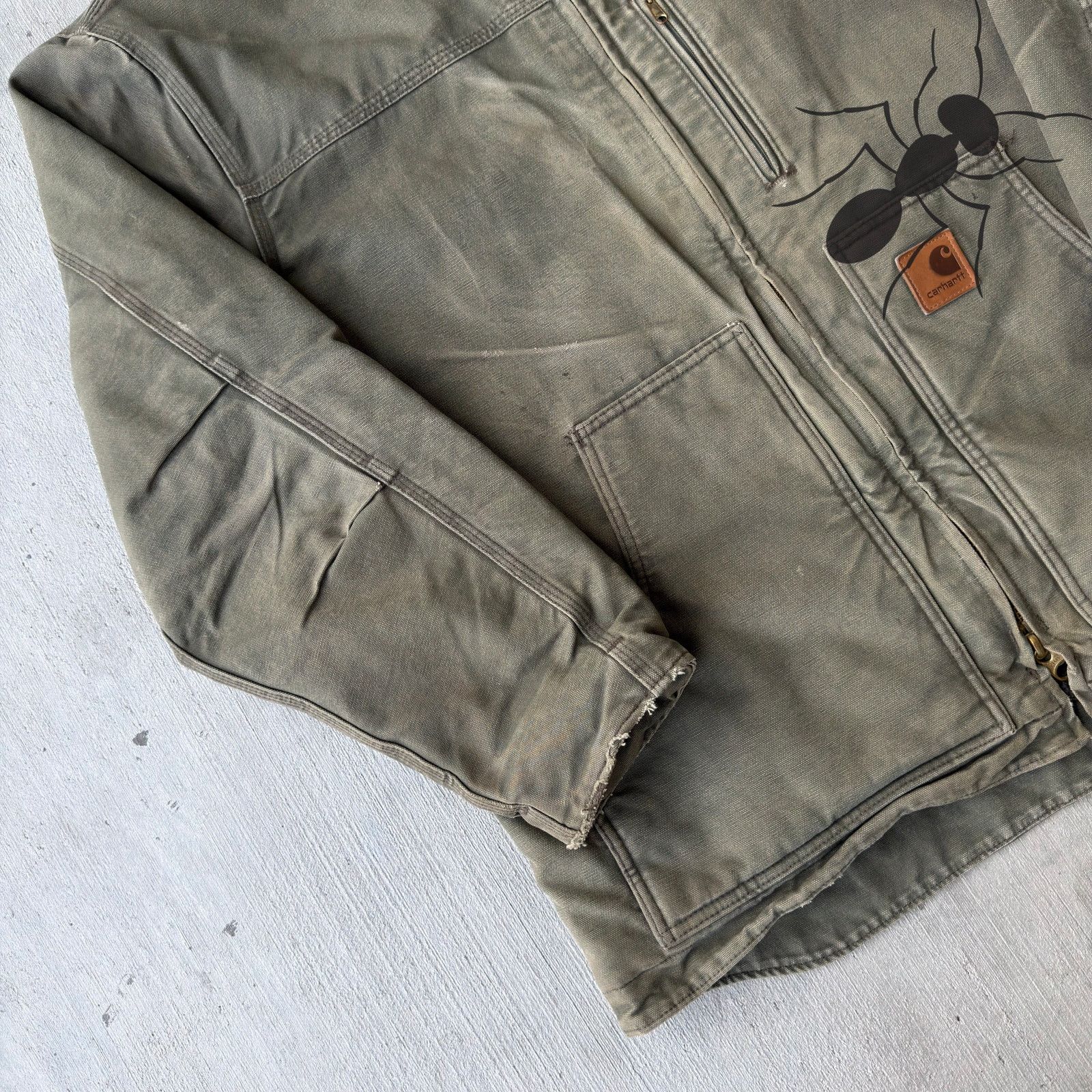 Carhartt × Vintage Carhartt C61 ARG green chore Sherpa work wear jacket Size US L / EU 52-54 / 3 - 2 Thumbnail