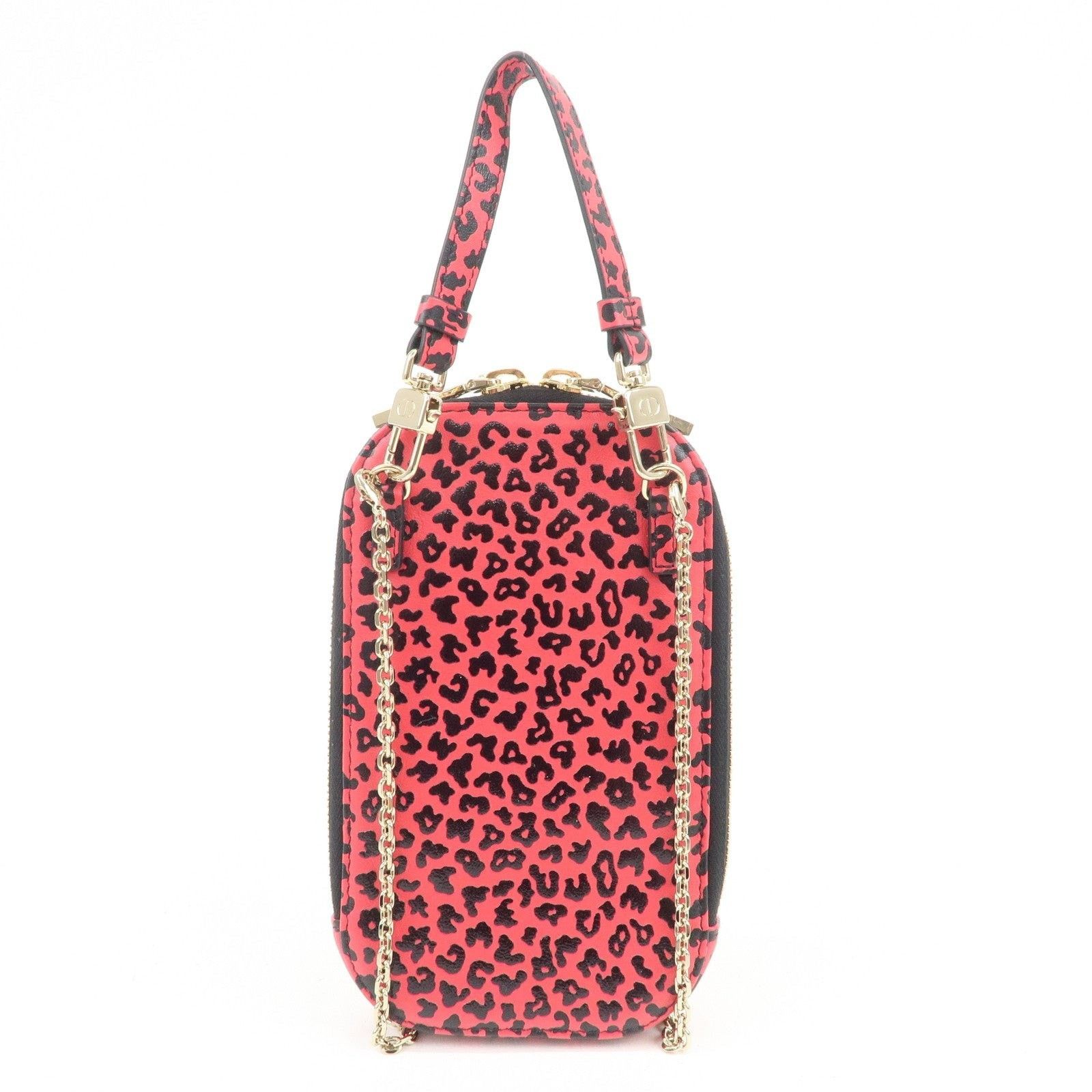 Christian Dior Monsieur Christian Dior Lady Dior Leopard Print Lambskin Phone Case Size ONE SIZE - 2 Thumbnail
