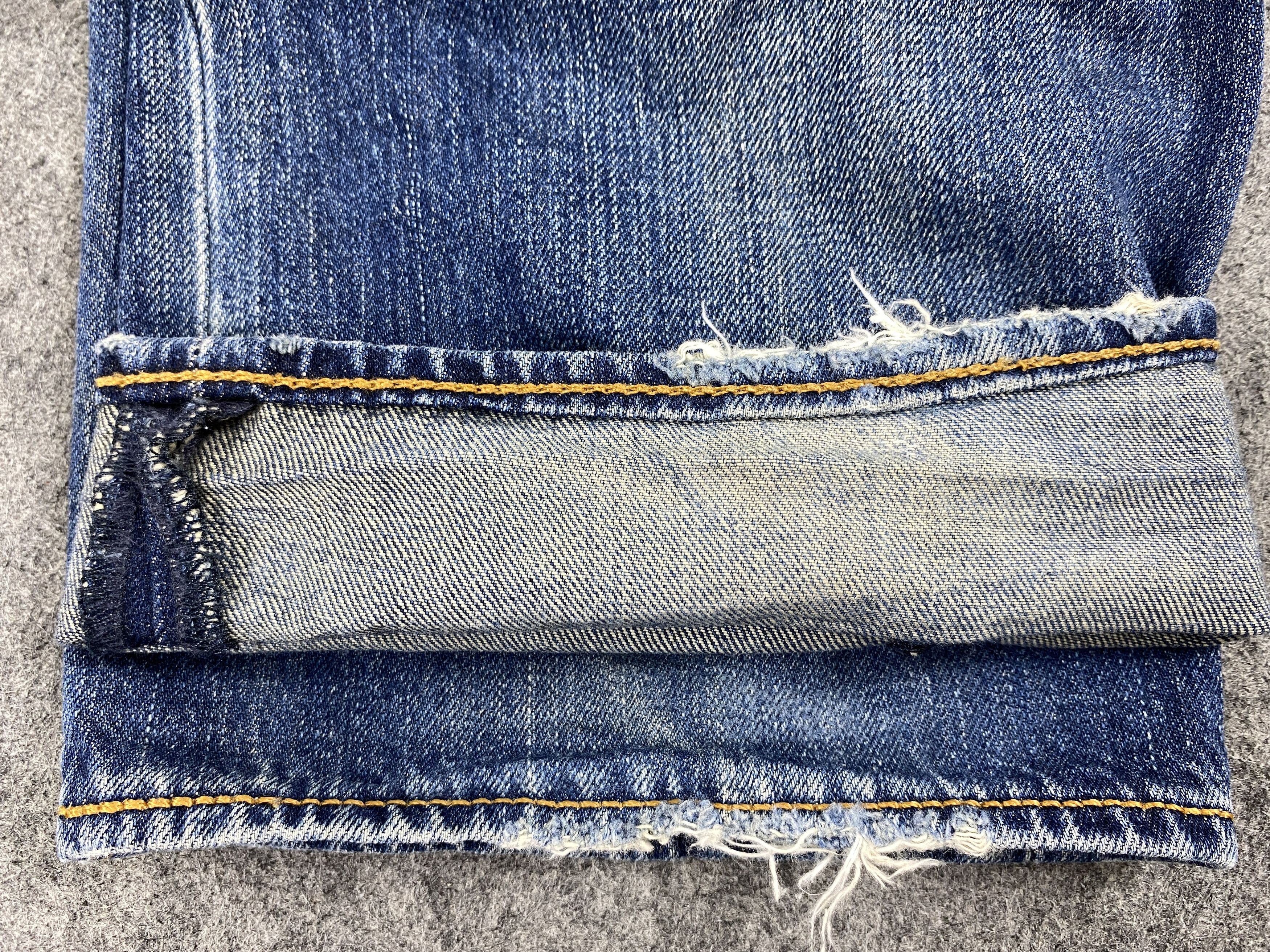 Levi's Blue Distressed Vintage Levi's 505 35x31.5 Denim -JN1268 Size US 35 - 10 Thumbnail