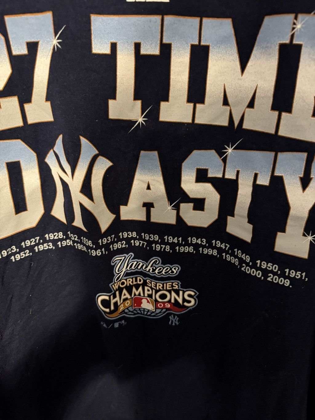 Majestic New York Yankees Majestic 2009 World Series Tee Men XL Blue Size US XL / EU 56 / 4 - 3 Thumbnail