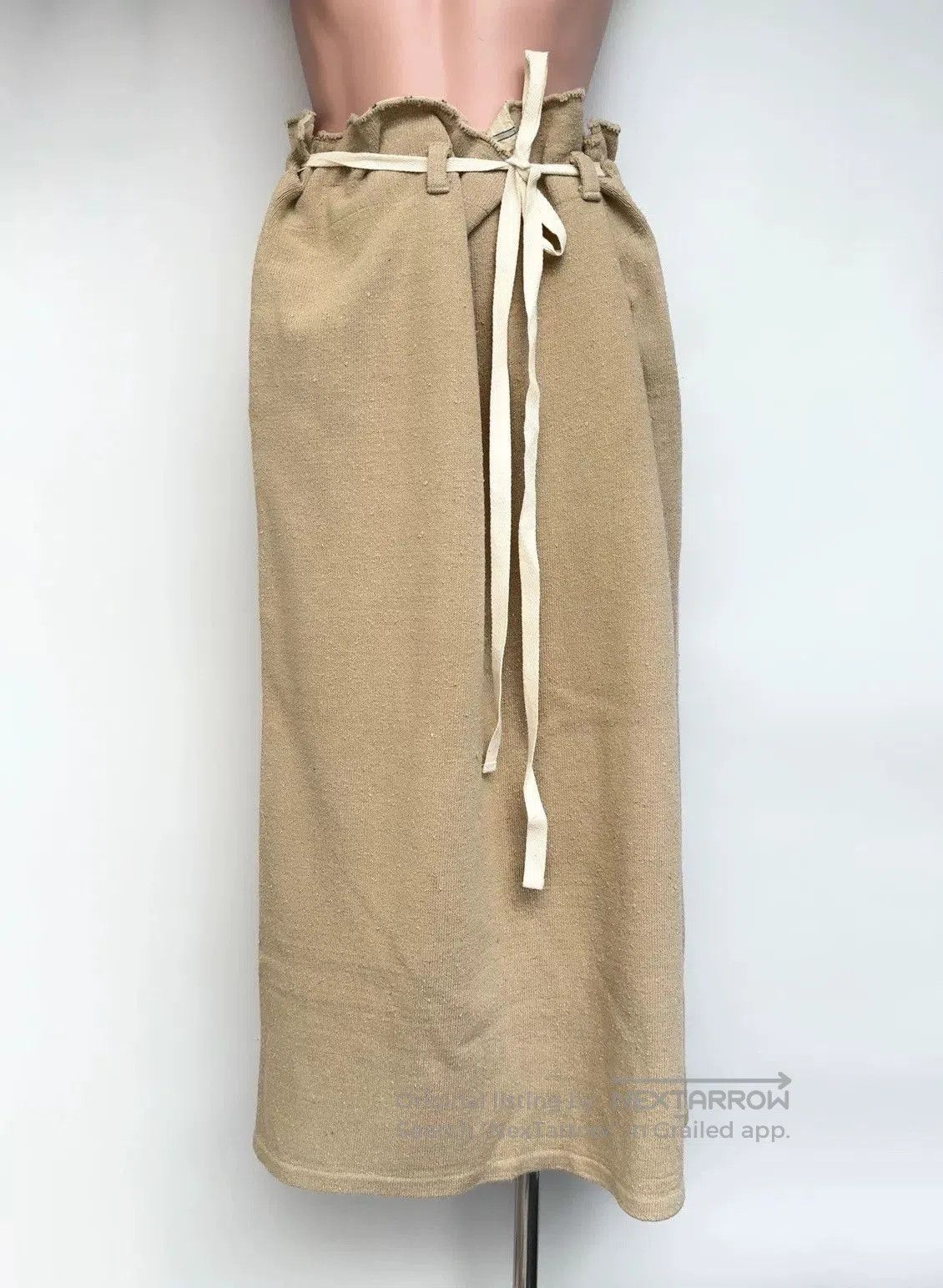 Y's Yohji Yamamoto Beige Silk Drawstring Skirt. Size 26" / US 2 / IT 38 - 1 Thumbnail
