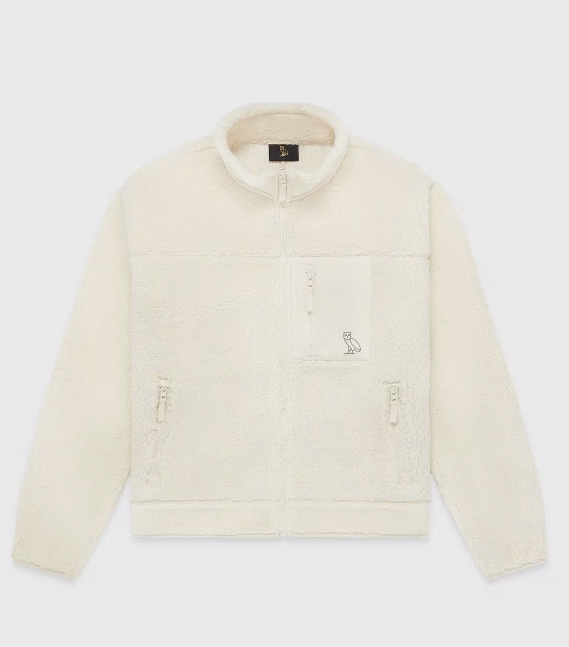 image of Drake x Octobers Very Own Ovo Sherpa Full Zip Jacket in Cream, Men's (Size XL)