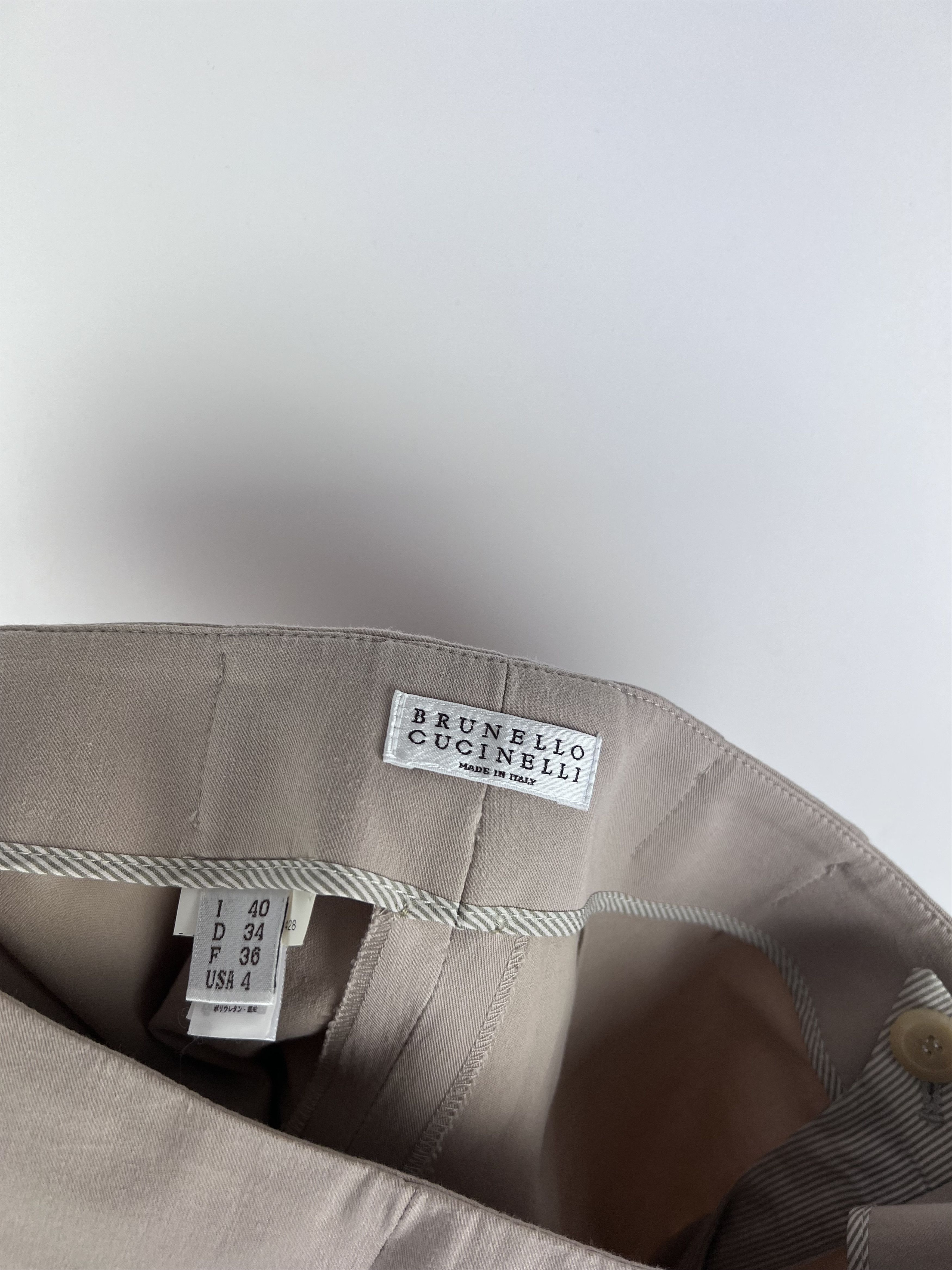 Brunello Cucinelli Brunello Cucinelli Women's Cotton Pants Size IT40 Size 27" / US 4 / IT 40 - 6 Thumbnail