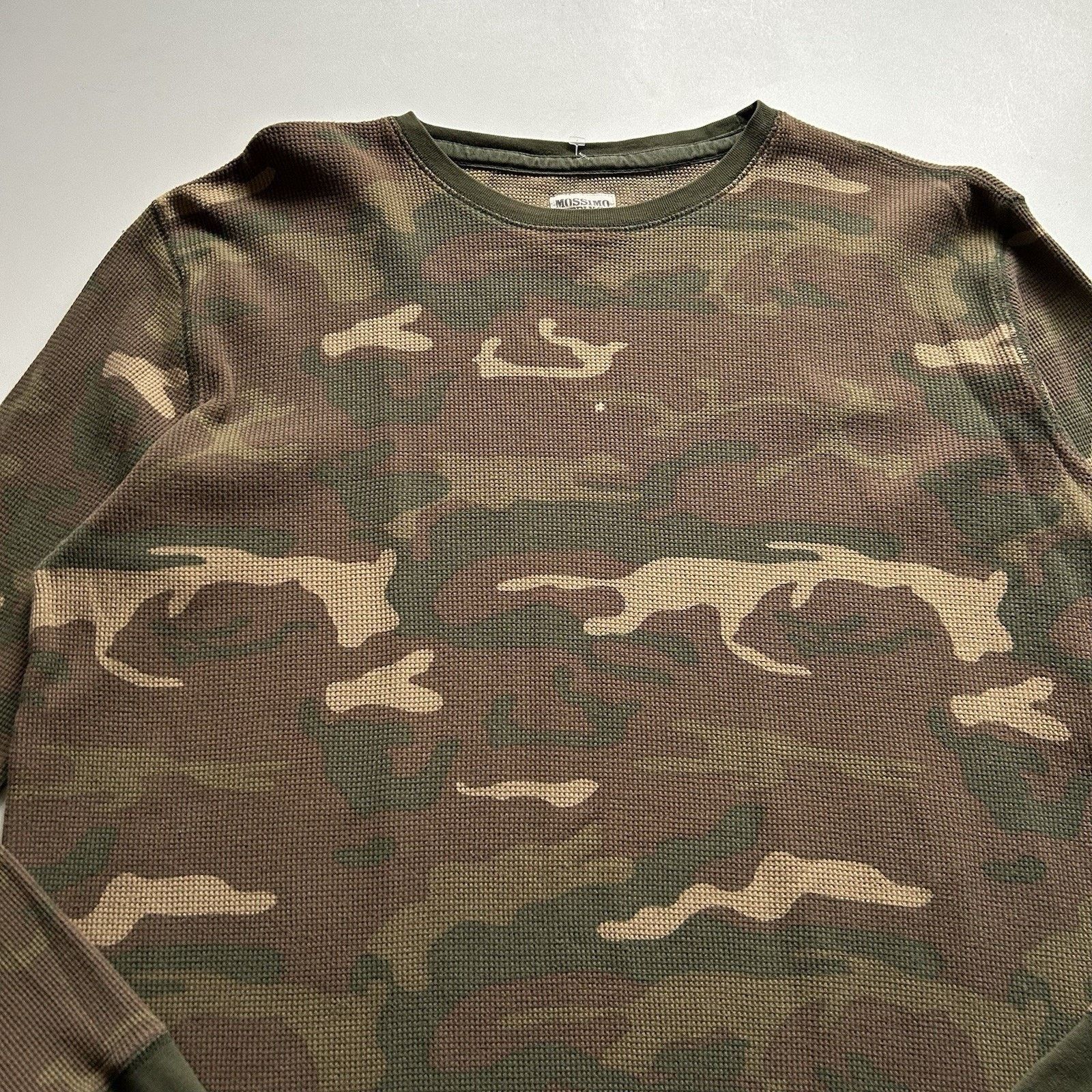 Mossimo Vintage Woodland Camo Waffle Thermal Long Sleeve Shirt XL Size US XL / EU 56 / 4 - 2 Thumbnail