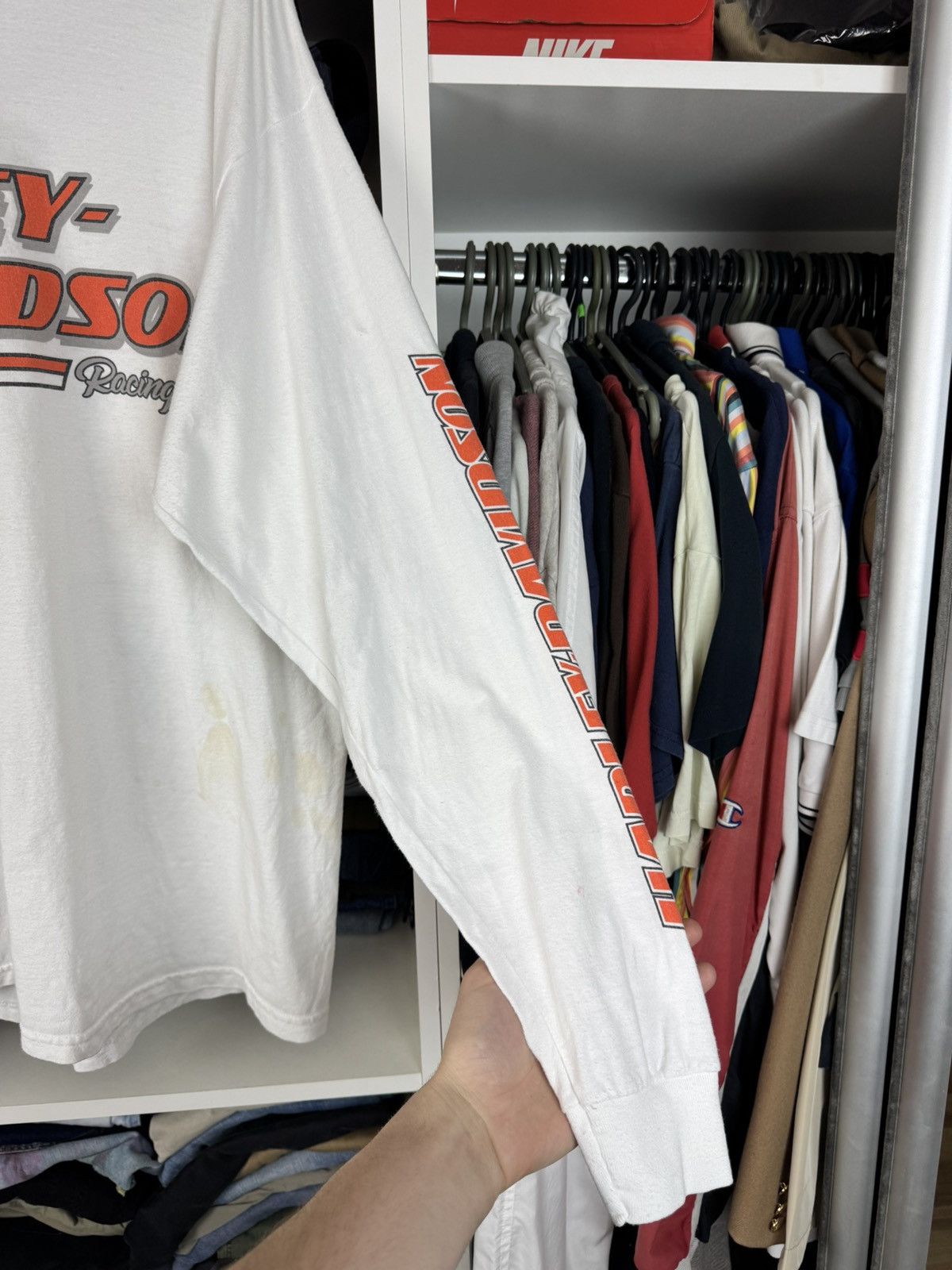 Harley Davidson Vintage 1999 Harley Davidson Racing Long Sleeve T-Shirt Size US XL / EU 56 / 4 - 12 Thumbnail