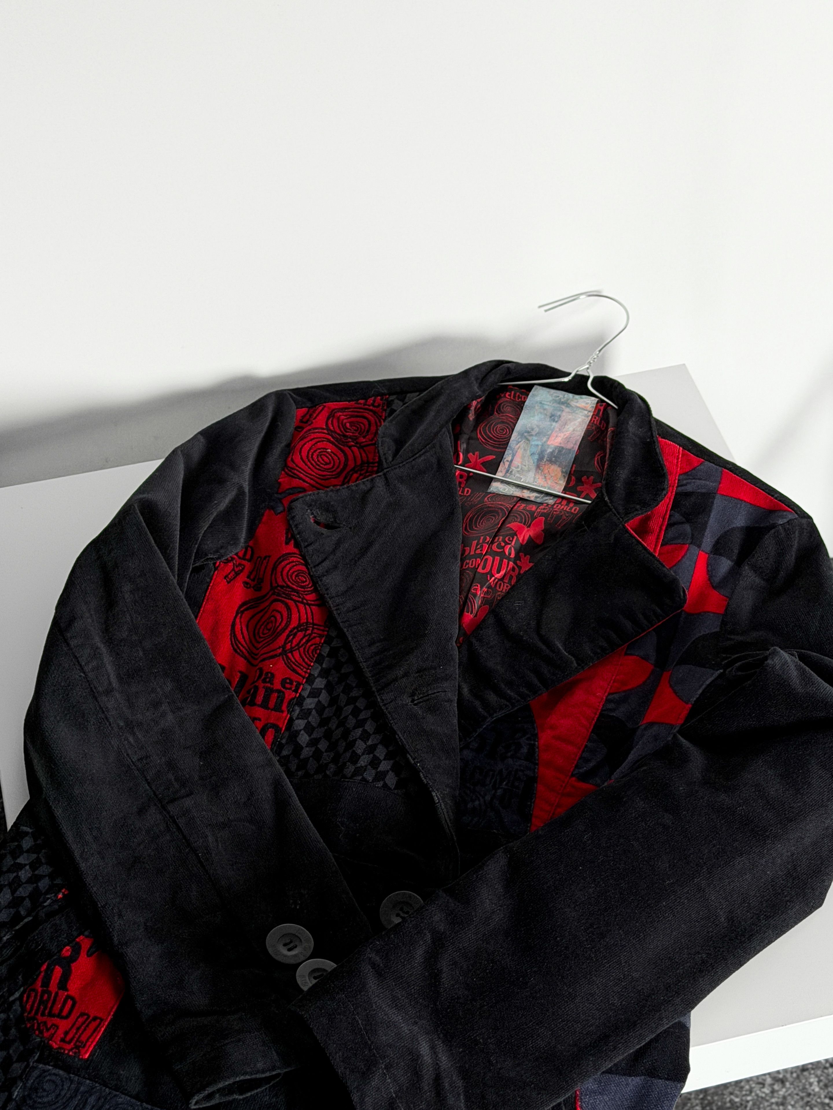 Desigual Desigual Women’s Patchwork Velvet Coat Geo Print Graphics Size M / US 6-8 / IT 42-44 - 8 Thumbnail