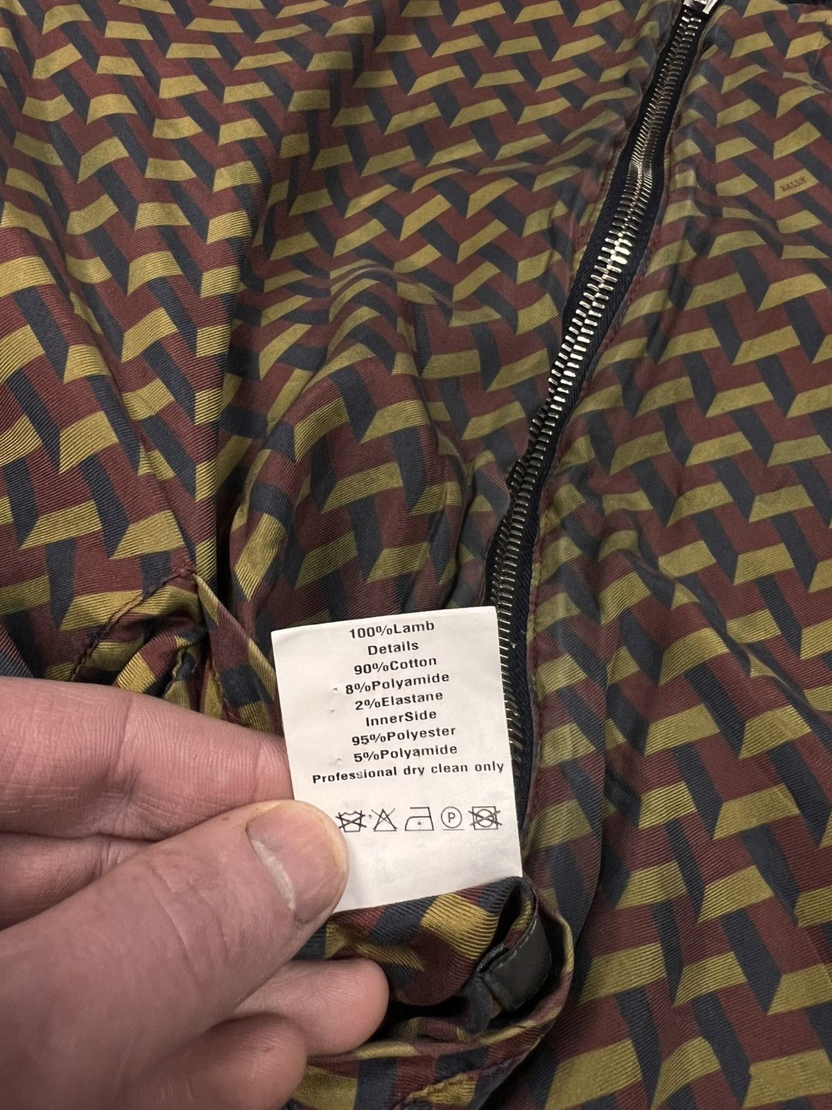 Bally BALLY Reversible Silk Bomber Jacket Navy/Print Wmn IT 44 (L) Size L / US 10 / IT 46 - 14 Thumbnail