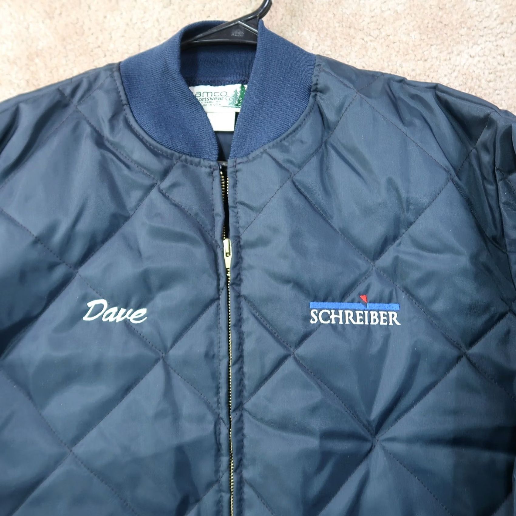 Vintage VINTAGE Samco Jacket Bomber Shirt Men 2XL Blue Quilted USA Short Size US XXL / EU 58 / 5 - 3 Thumbnail