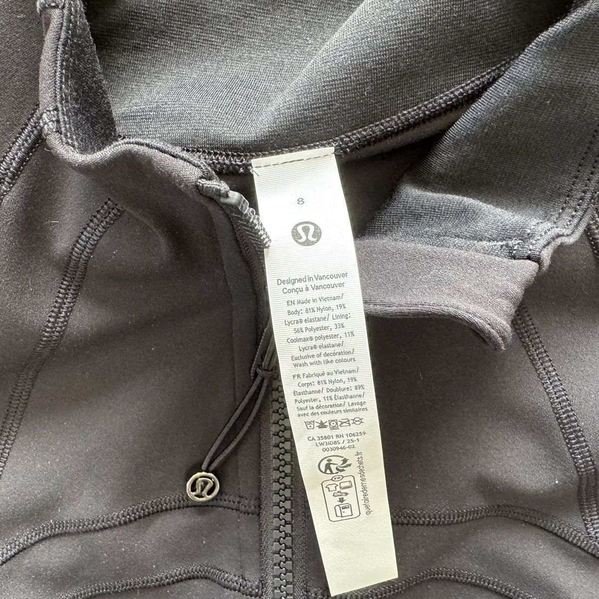 Lululemon LULULEMON DEFINE JACKET *NULU 'BLACK' Size M / US 6-8 / IT 42-44 - 3 Thumbnail