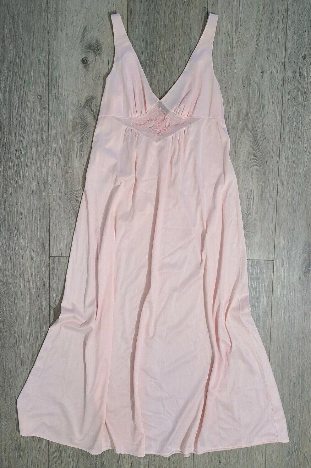 Sears Vintage Nightgown Sears Size 36 Medium Chemise Long v neck Size ONE SIZE - 1 Thumbnail