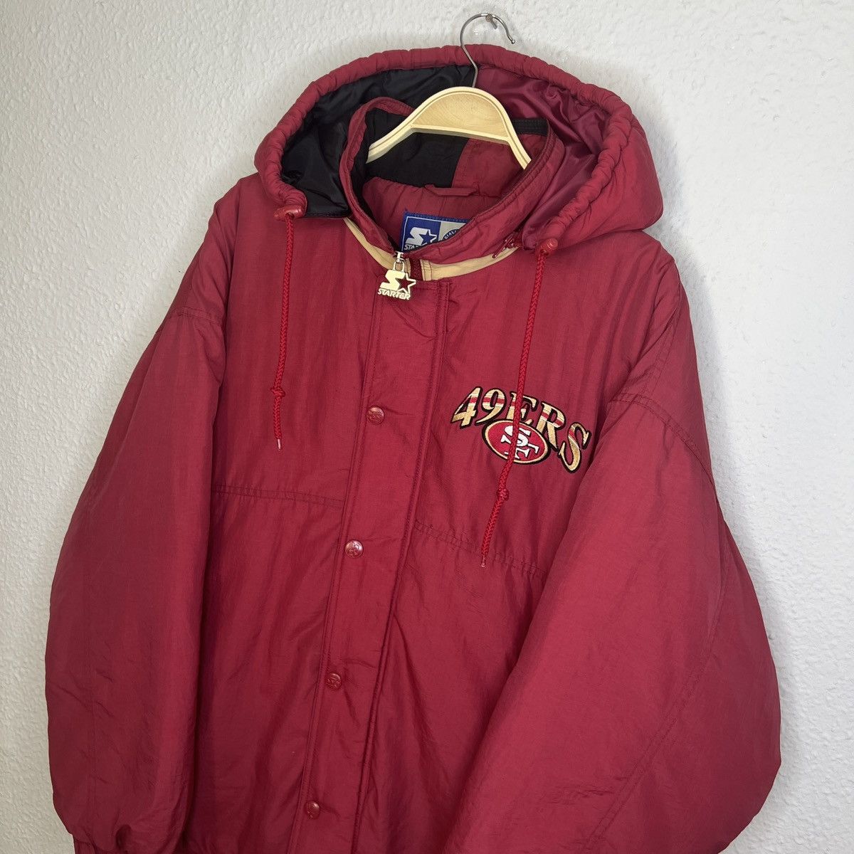 NFL × Starter × Vintage 🔥90’s Vintage NFL San Francisco 49ers Light Puffer Jacket Size US L / EU 52-54 / 3 - 4 Thumbnail