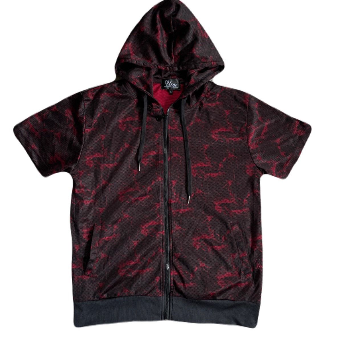 If Six Was Nine 2000s Japanese archive Vkei Graphic Mesh Short-Sleeve Hoodie Size US L / EU 52-54 / 3 - 2 Thumbnail
