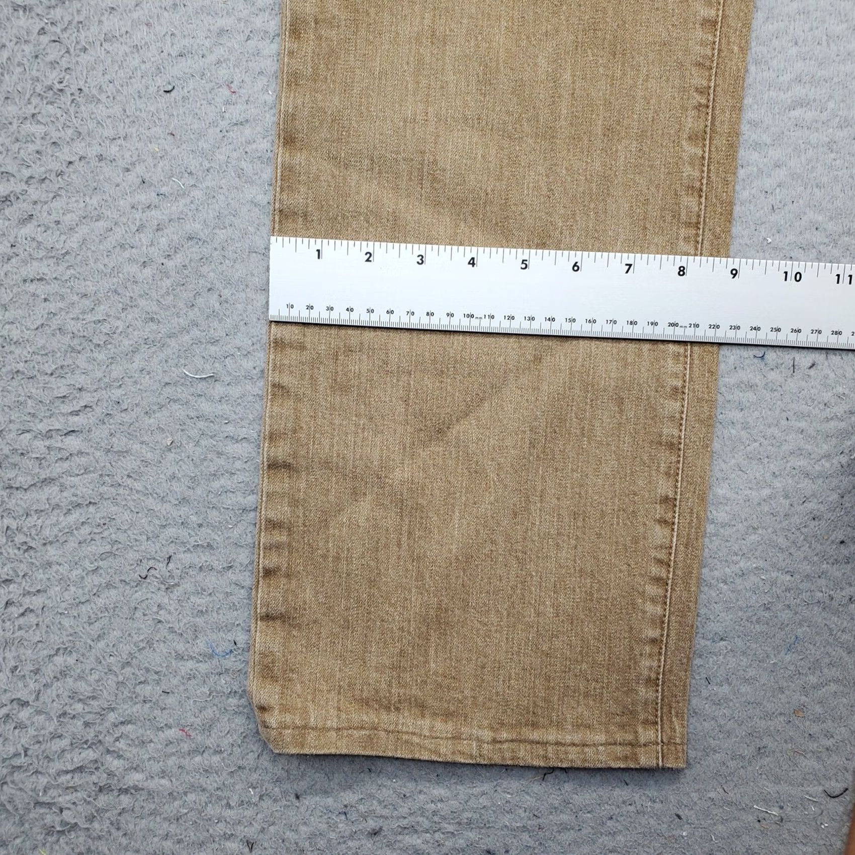 Ralph Lauren Lauren Ralph Lauren Jeans Women’s 16 Tan Denim Wide-Leg 5 Pocket Design Jeans Slim 28.25 Inseam Medium Wash Cotton Button Closure Denim Pattern Solid Size 38" / US 16 / IT 52 - 5 Thumbnail