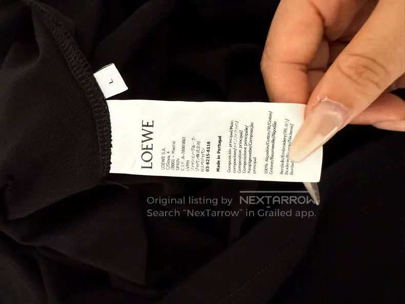 Loewe Loewe Short Sleeve, Spring/Summer Anagram Series, Solid Co Size US L / EU 52-54 / 3 - 3 Thumbnail