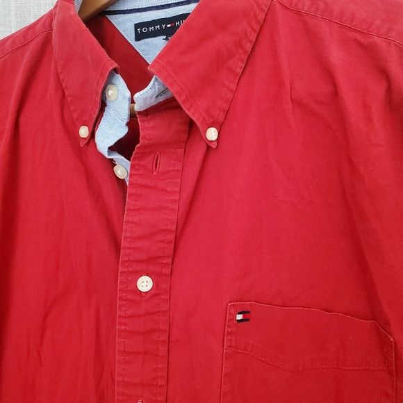 Tommy Hilfiger Vintage Tommy Hilfiger Classic Red Men's Shirt Sz:XXL Size US XXL / EU 58 / 5 - 2 Thumbnail