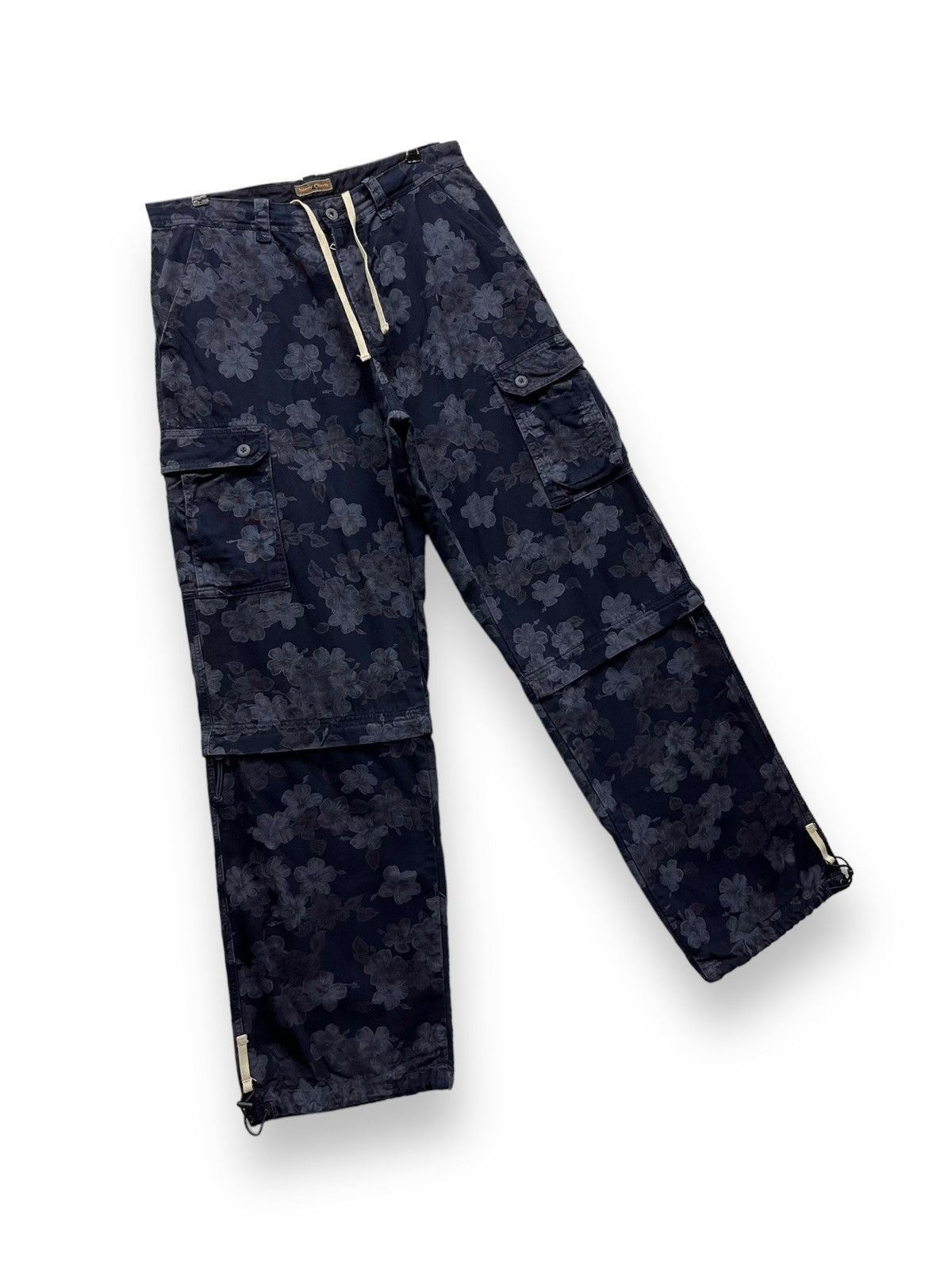 Comme des Garcons 🔥2-Way Baggy Cargo Full Print Floral Denim Tears Inspired Size US 33 - 9 Thumbnail