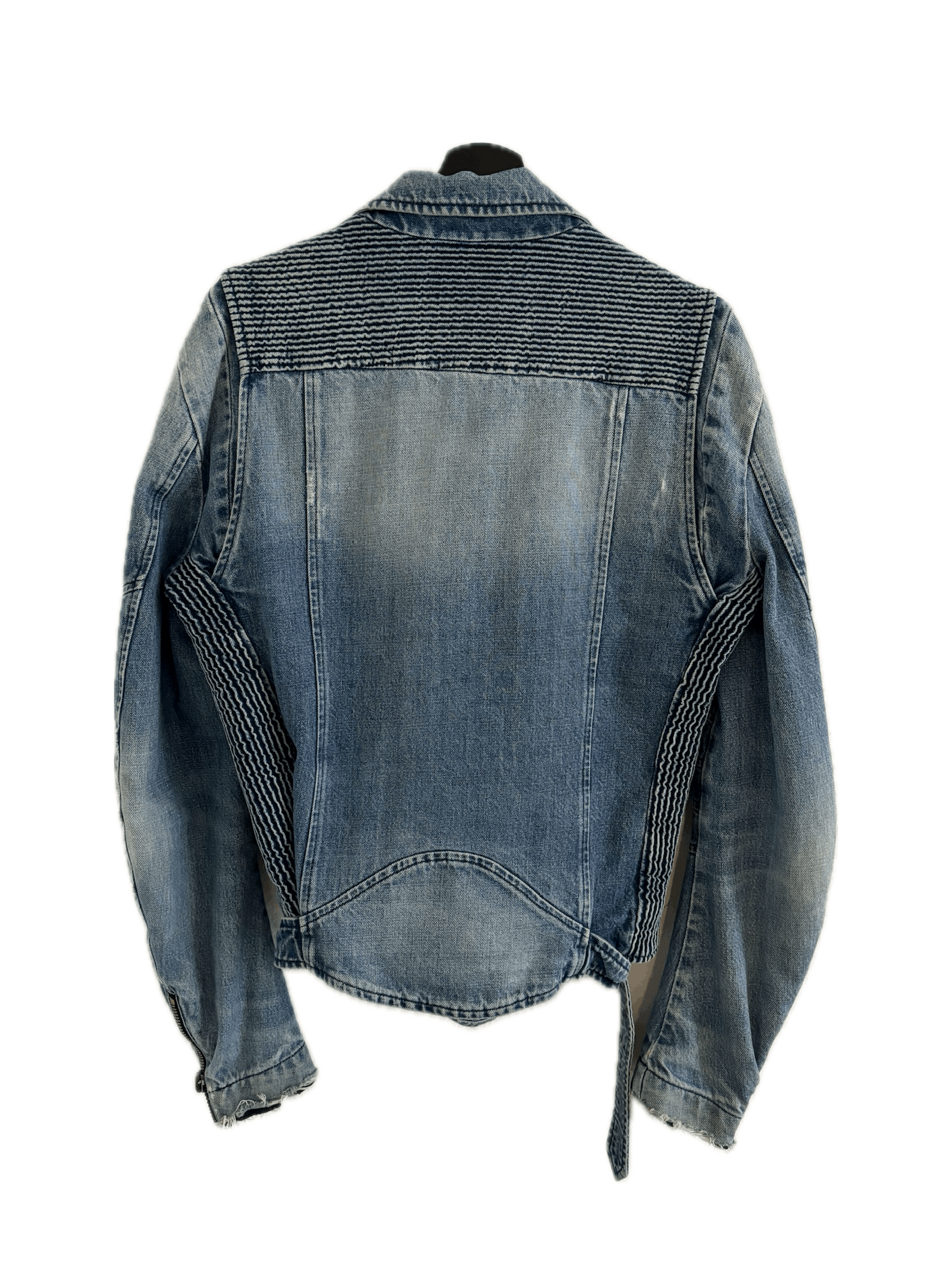 Balmain Biker Denim Jacket Decarnin Era | Grailed